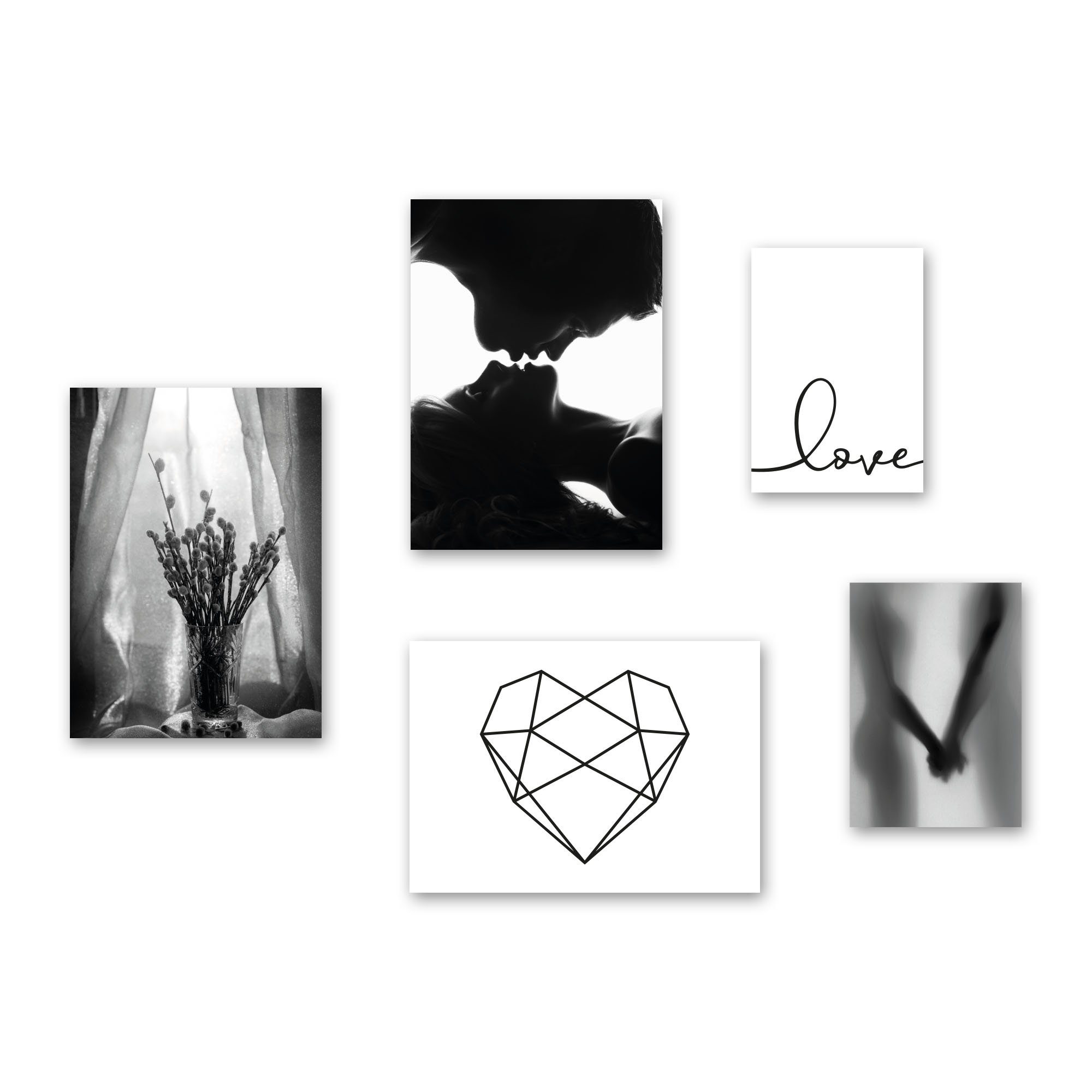 Kreative Feder Poster Liebe Kuss Schwarz Weiss Herz Set 5 Stuck 5 Teiliges Poster Set Kunstdruck Wandbild Posterwand Bilderwand Optional Mit Rahmen Wp611 Online Kaufen Otto