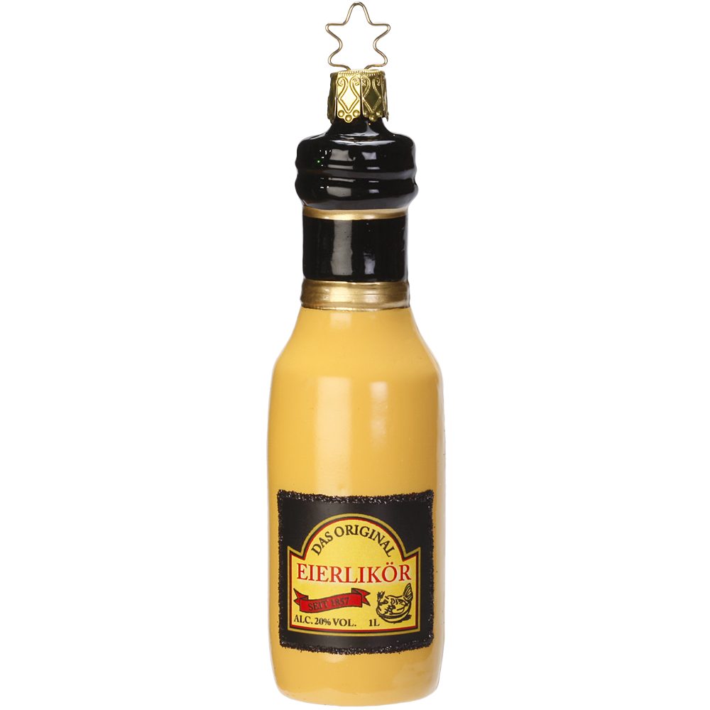 Christbaumschmuck Eierlikör Flasche 12,5cm Inge-Glas® Schmuck Weihnachtsschmuck