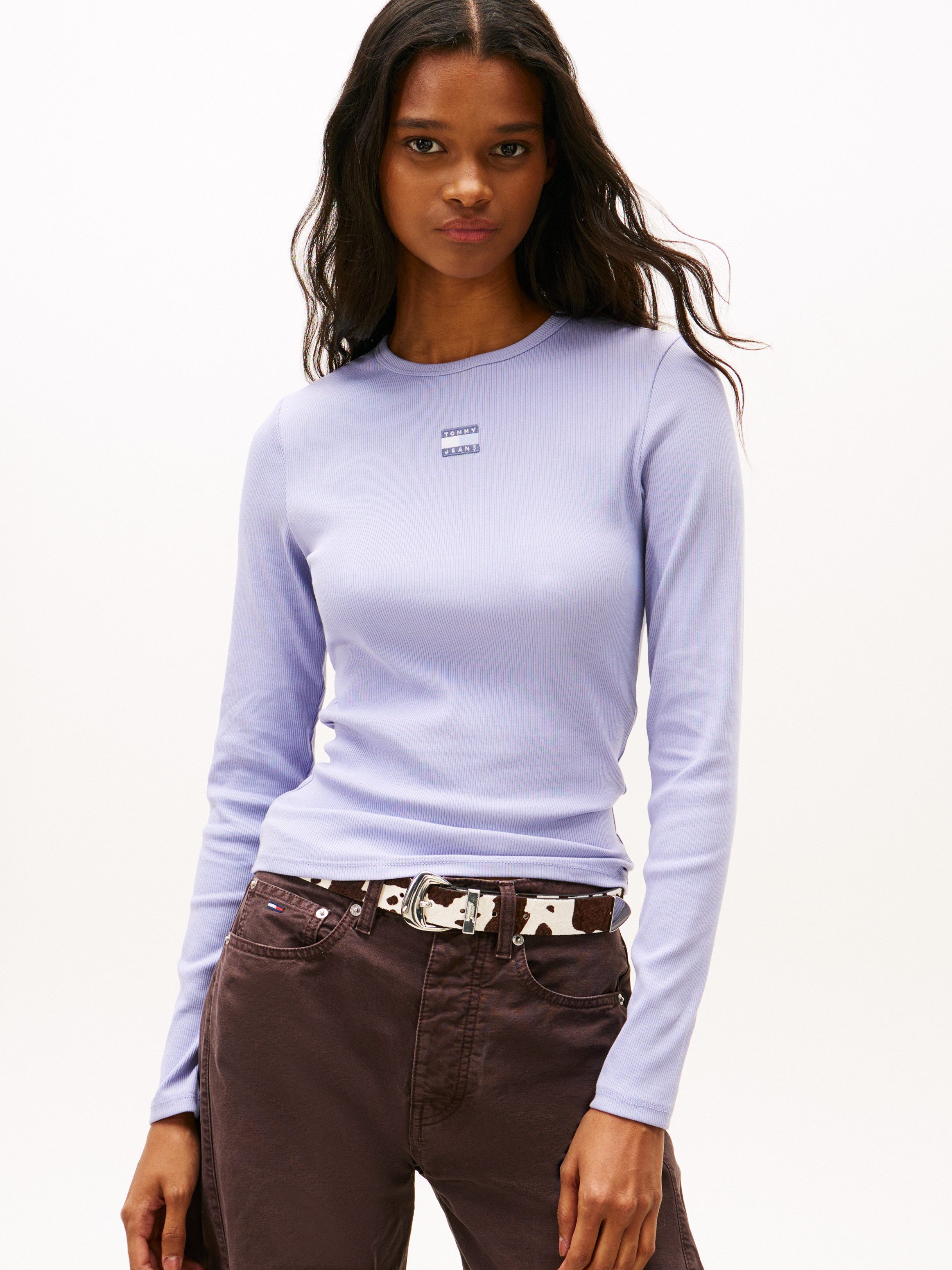 Tommy Jeans Langarmshirt TJW SLIM LS BADGE TEE EXT günstig online kaufen