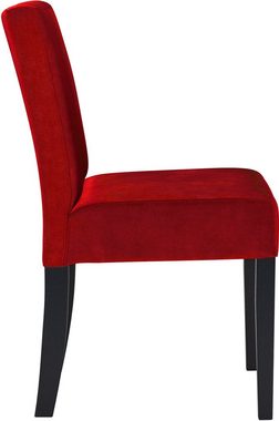 Home affaire 4-Fußstuhl Ella (Set, 2 St), im 2er Set erhältlich, Sitz und Rücken gepolstert, Sitzhöhe 51 cm