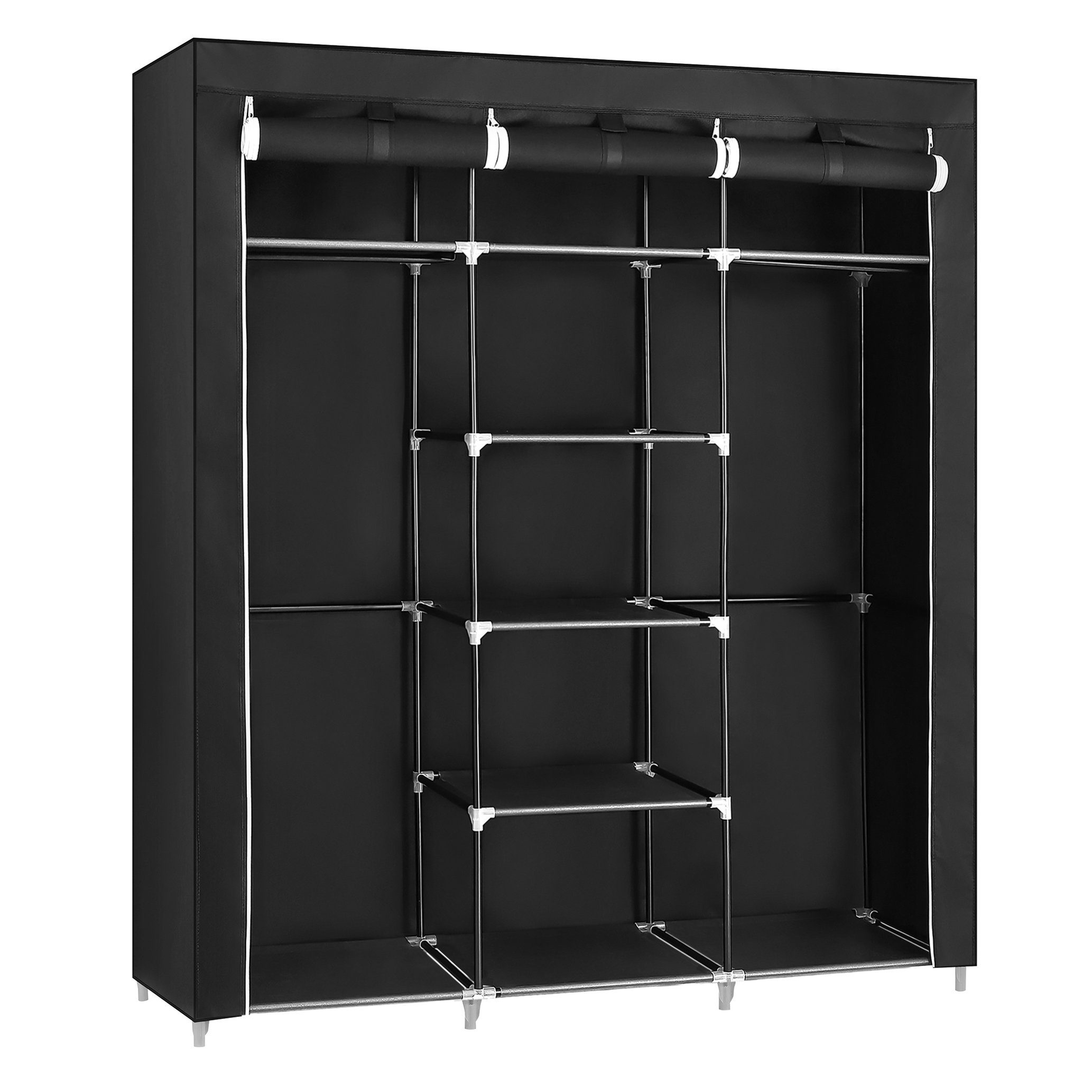 SONGMICS Kleiderschrank faltbare Garderobe mit Kleiderstangen günstig online kaufen