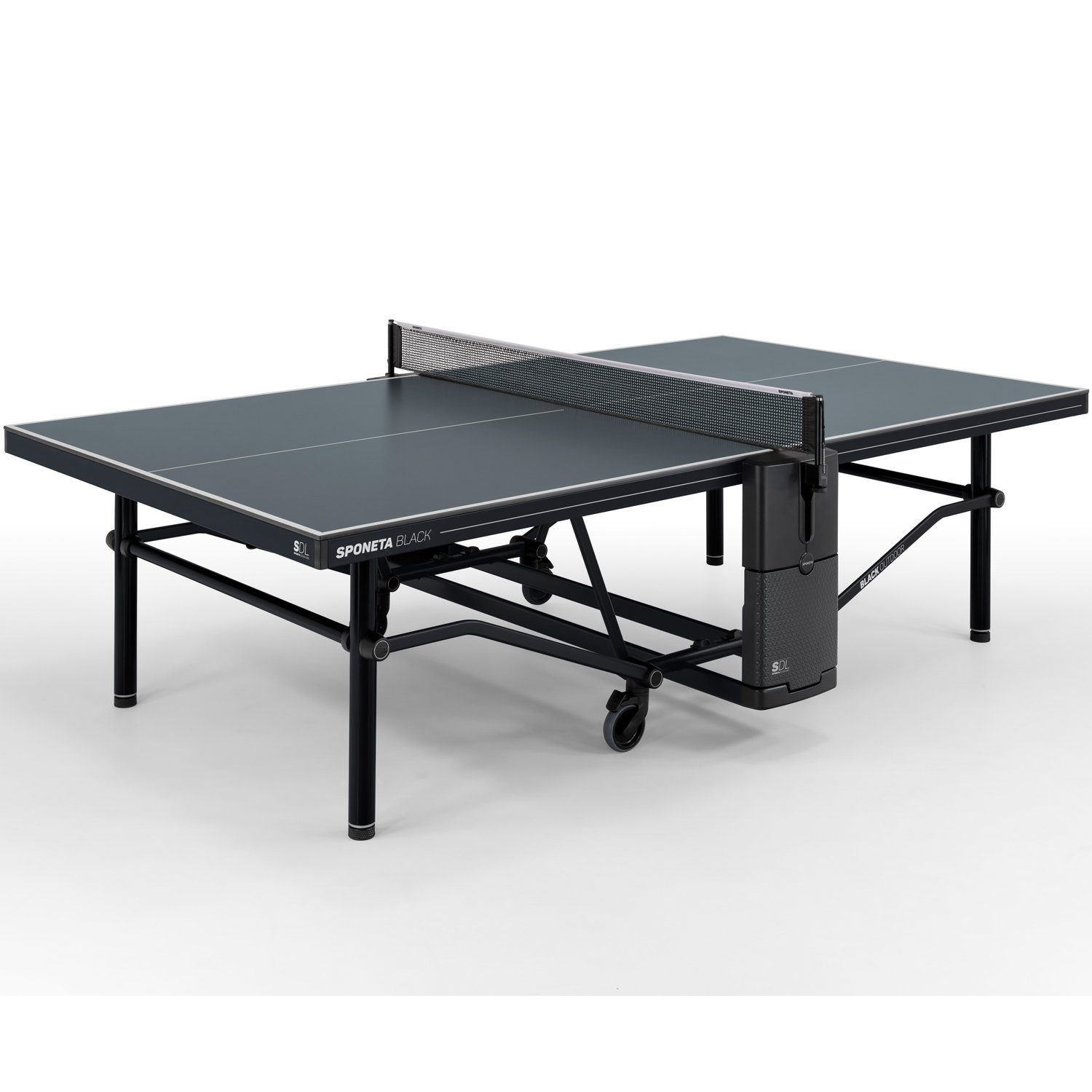 Sponeta Tischtennisplatte Design Line Indoor (SDL Black Indoor), roll- und klappbar
