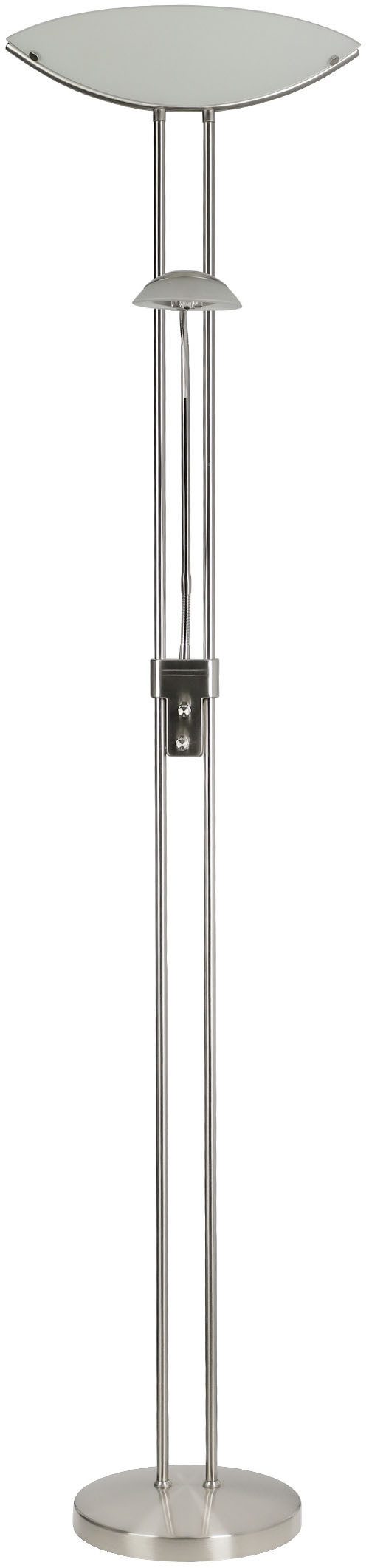 EGLO Stehlampe BAYA Stehlampe - Stahl - R7S;G9 - 1X230W;1X33W - IP20, Dimmfunktion, Ein-/Ausschalter, Lesearm, mehrere Helligkeitsstufen, LED fest integriert, Standleuchte, Leselampe, Wohzimmer, Schlafzimmer, L44 x H180 cm