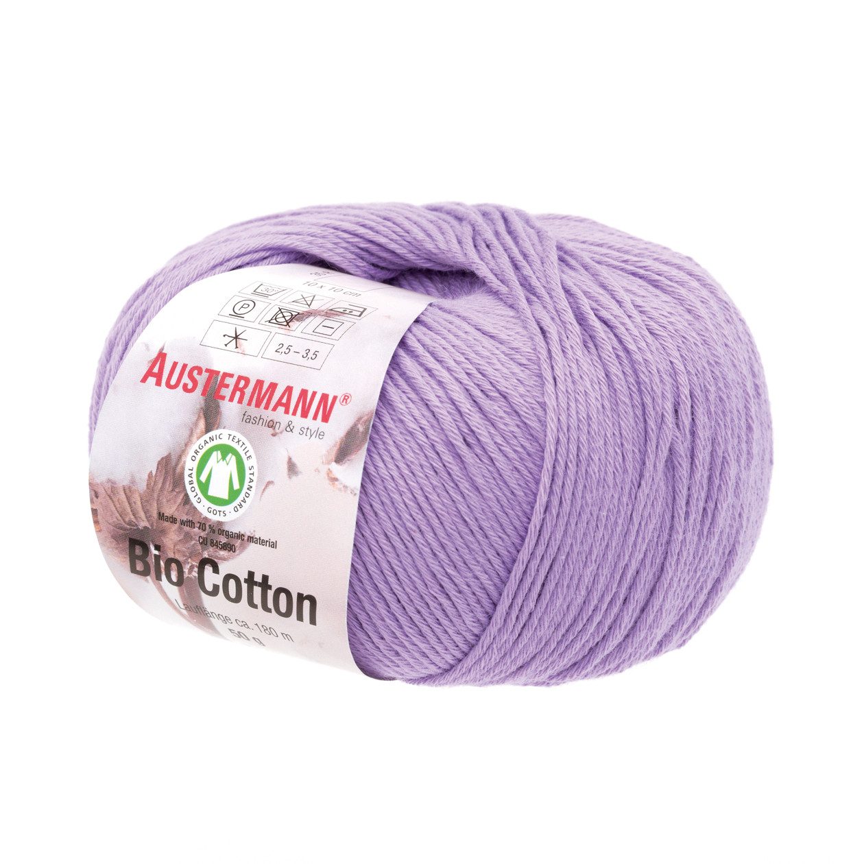 Austermann Garn Bio Cotton Effektgarn, 180,00 m, leichte angenehme Qualität