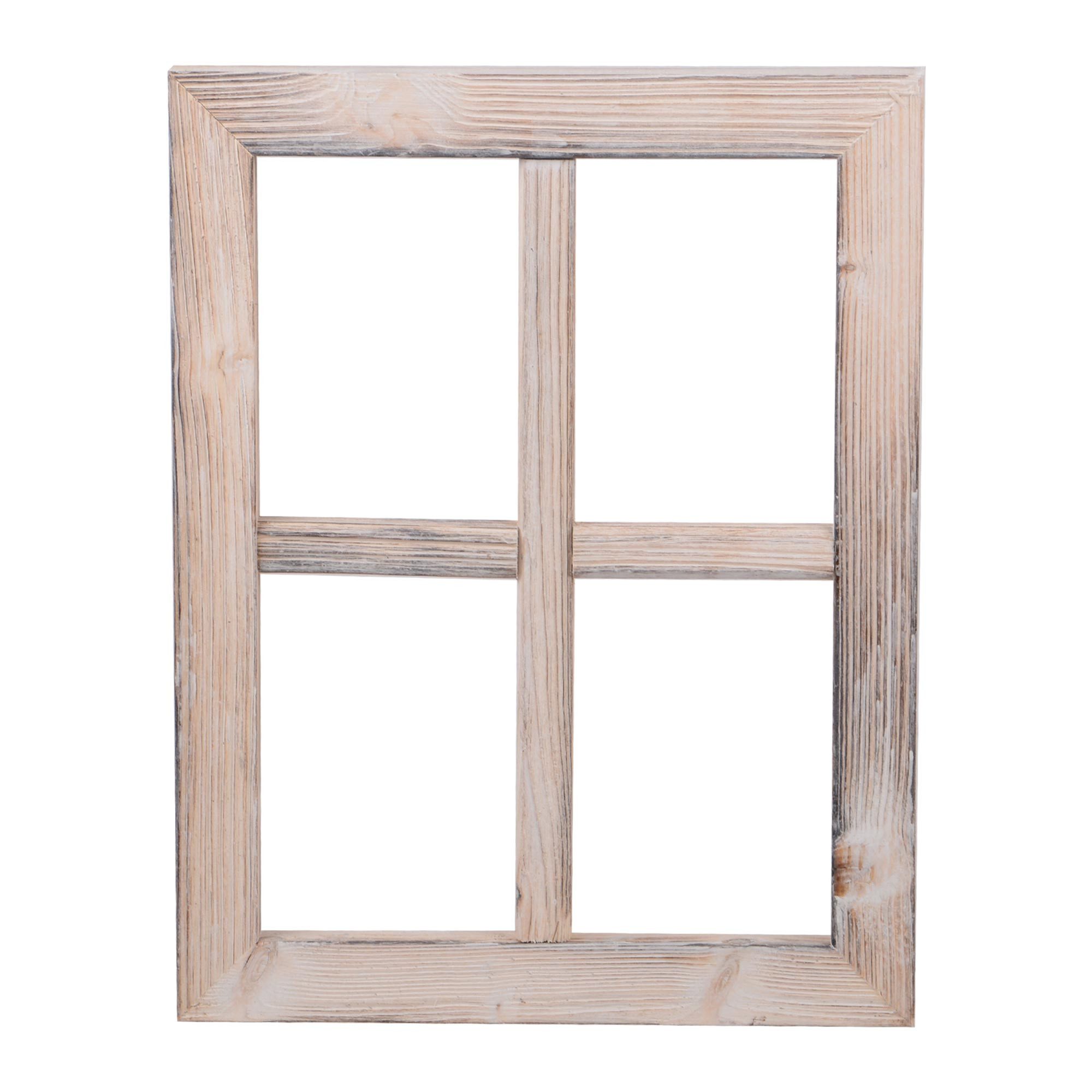 Wanddekoobjekt Holzfenster Dekoration Altholz