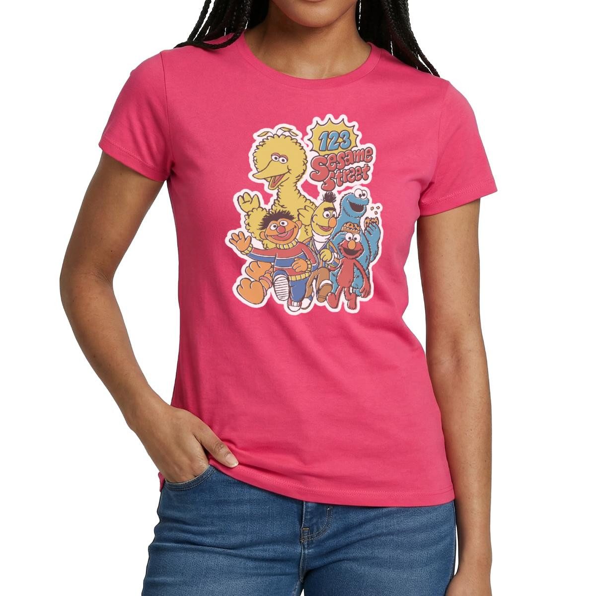T-Shirt Sesamstraße 123 Sesame Street Charaktere Frauen T-Shirt