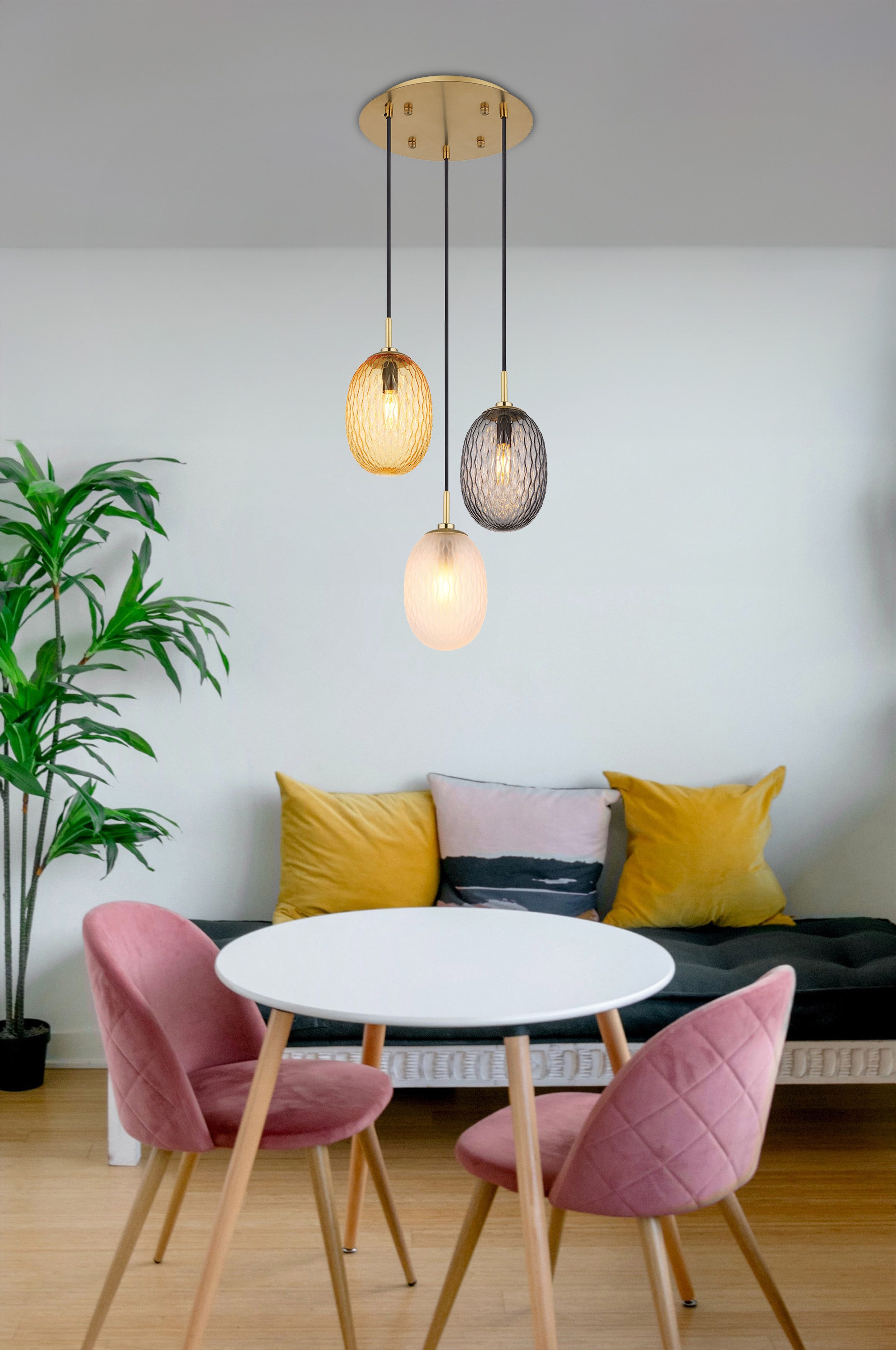 GLOBO LIGHTING Hängeleuchte DEVIN, ohne Leuchtmittel, Hängelampe/Pendelleuc günstig online kaufen