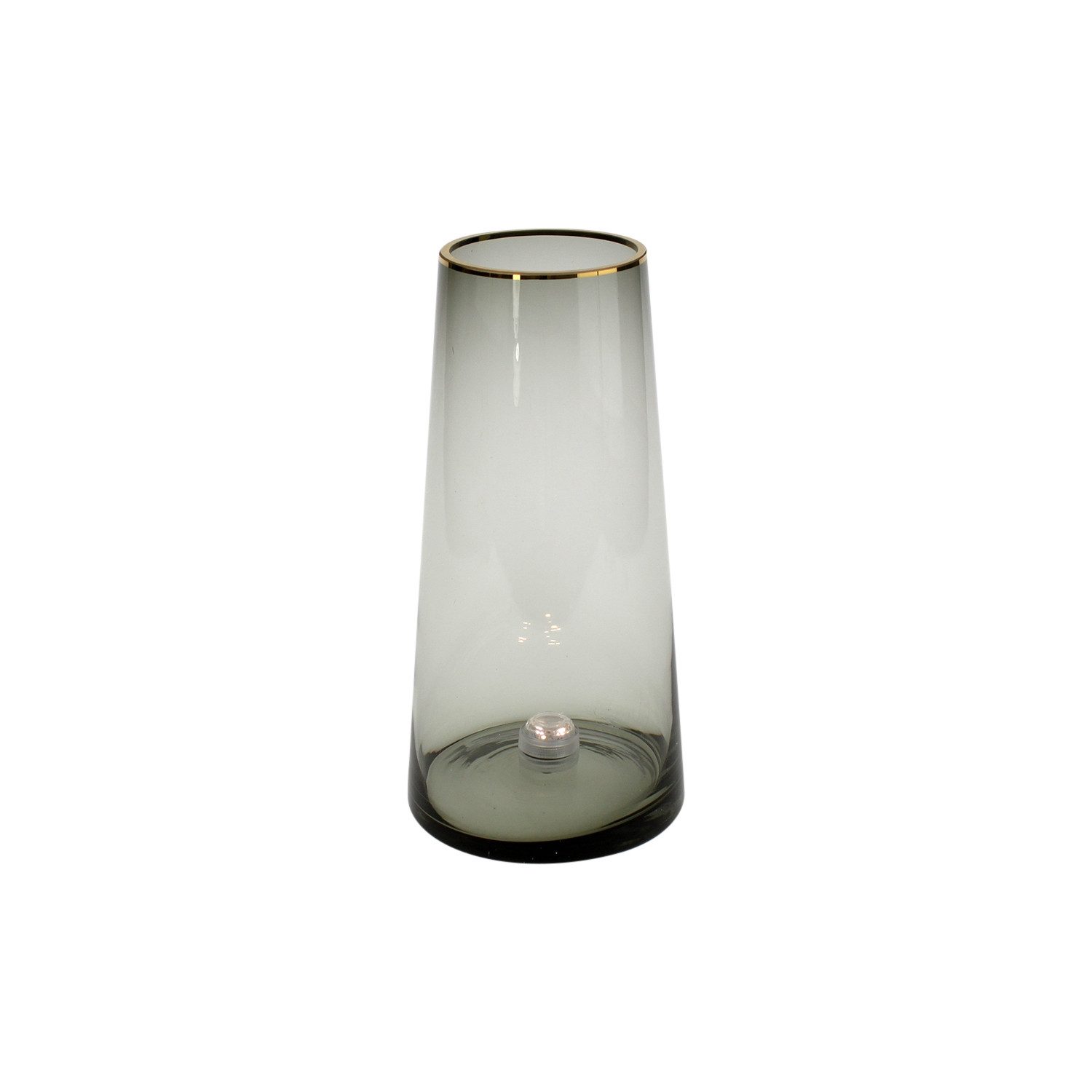 Werner Voß Dekovase Vase, grau/gold Glas, 14x28,5 cm (1 St)