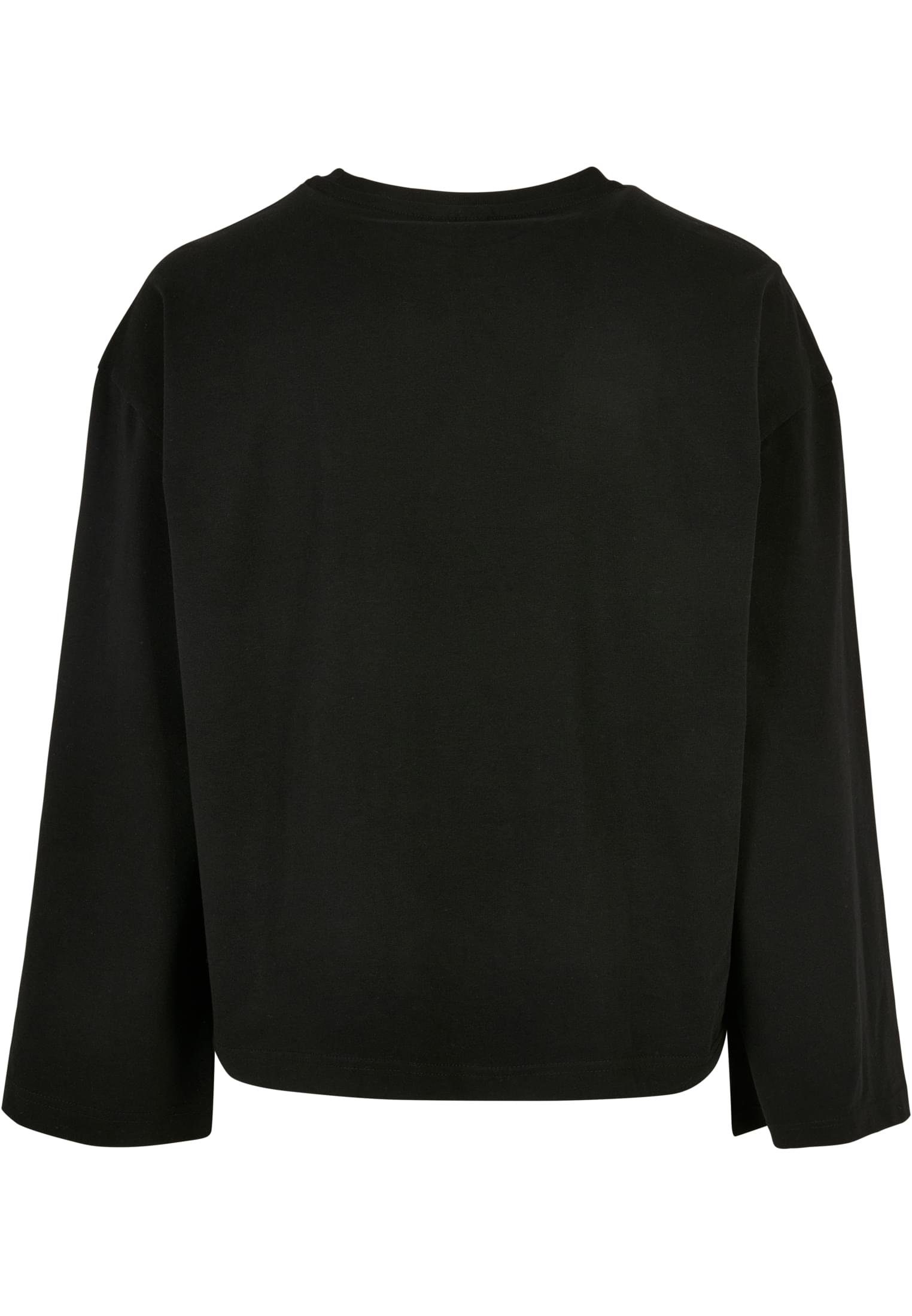 Longsleeve Wide black (1-tlg) Damen Organic Ladies Oversized CLASSICS URBAN Langarmshirt