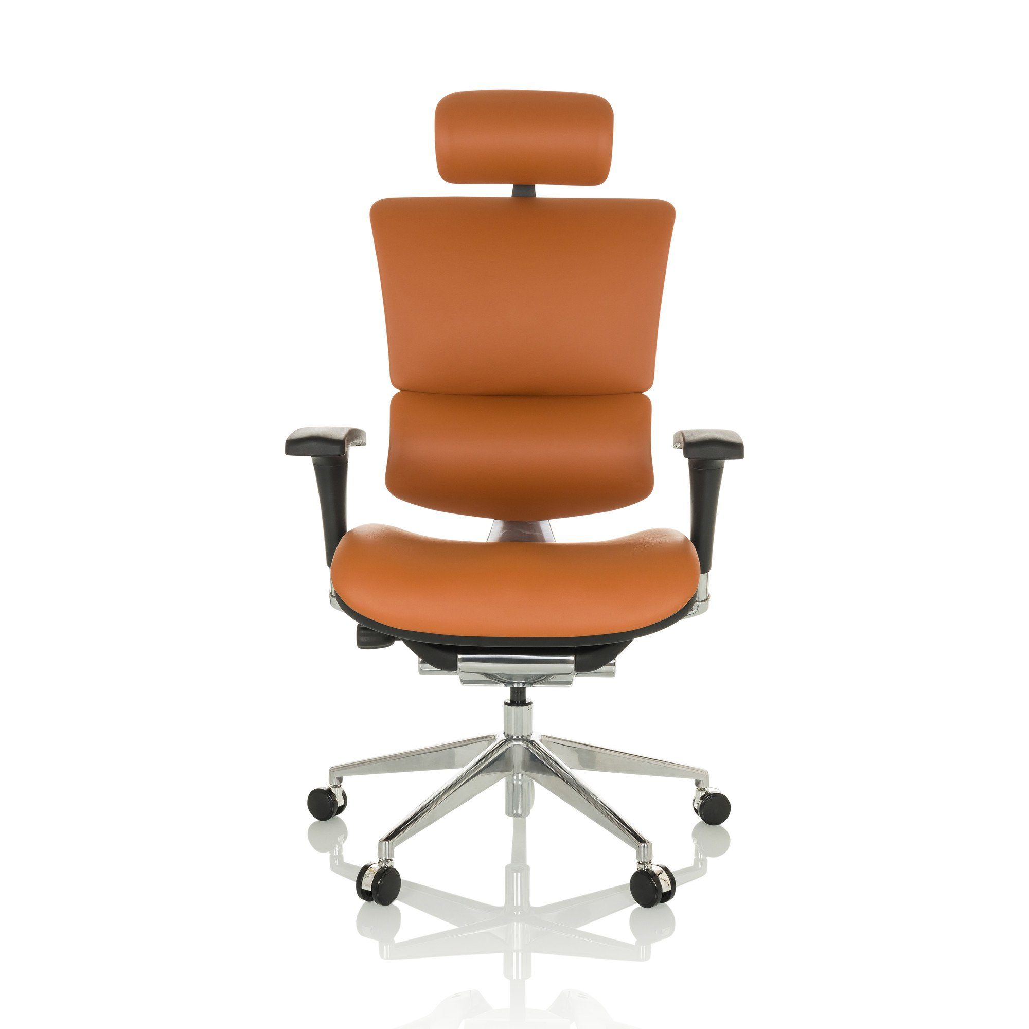 hjh OFFICE Drehstuhl Luxus Chefsessel ERGO-U2 L Leder (1 St), Bürostuhl ergonomisch Hellbraun