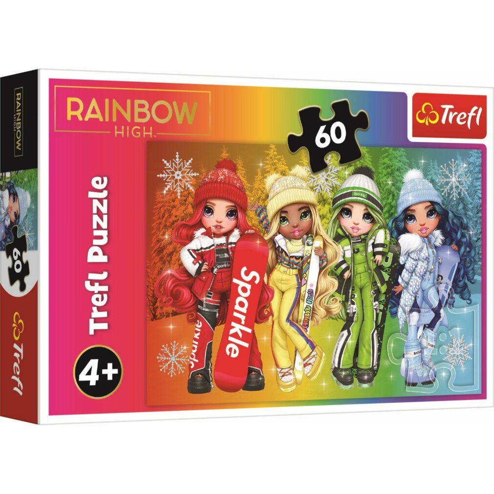 Trefl Puzzle Puzzle Rainbow High: Fröhliche Puppen 60 Teile, Puzzleteile günstig online kaufen