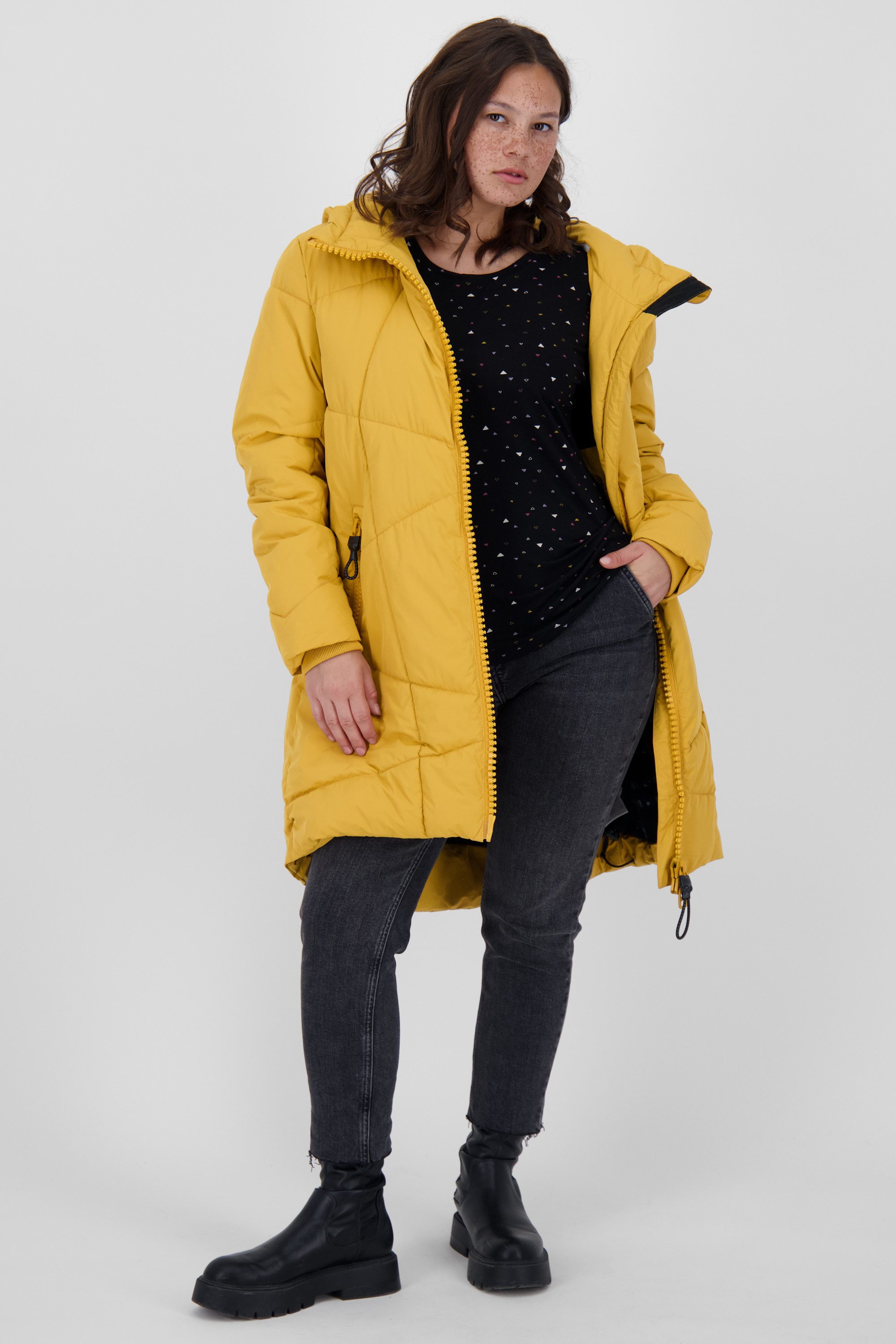 Alife & Kickin Steppjacke KasiaAK A lange Winter-Steppjacke Women CS mit großer Kapuze