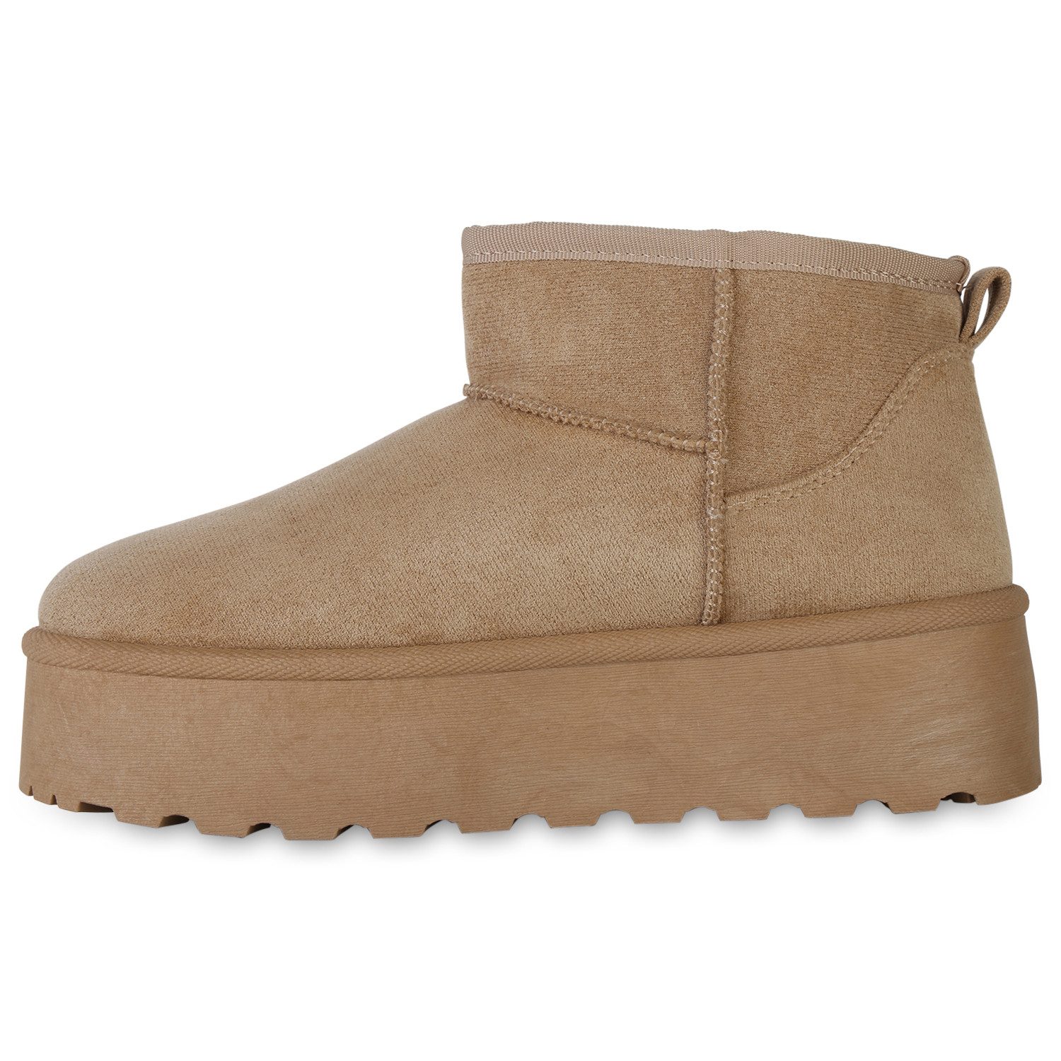 VAN HILL 840609 Plateaustiefelette Damen Warm Gefütterte Plateau Boots Prof günstig online kaufen