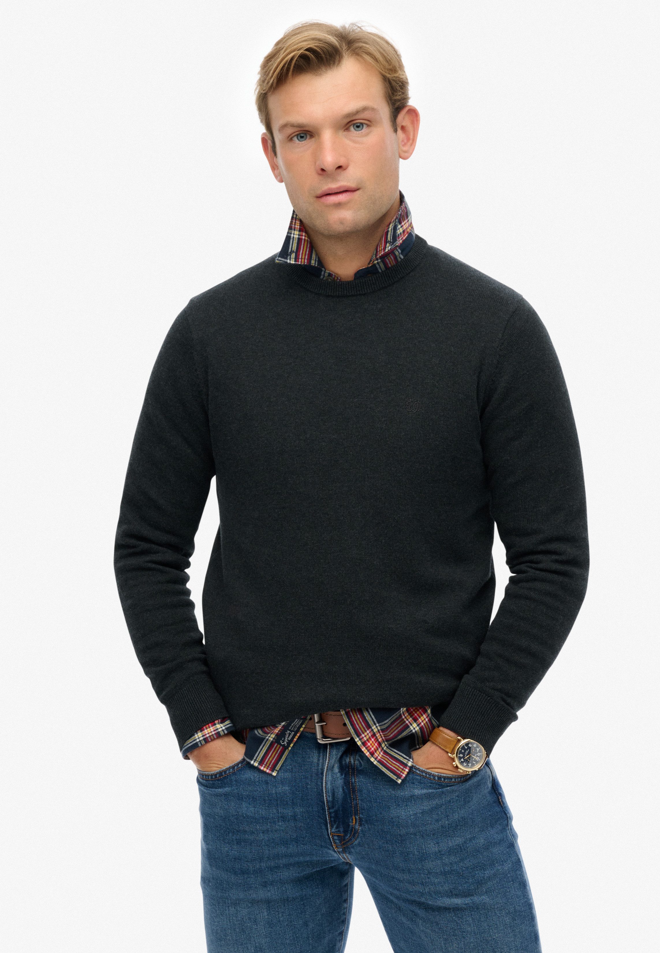 Superdry Strickpullover ESSENTIALS COTTON JUMPER günstig online kaufen