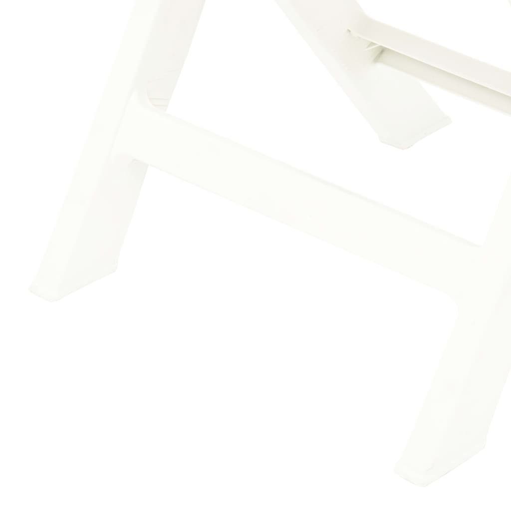 furnicato Weiß Stk. 2 Kunststoff Klappbare Gartenstühle Gartenstuhl