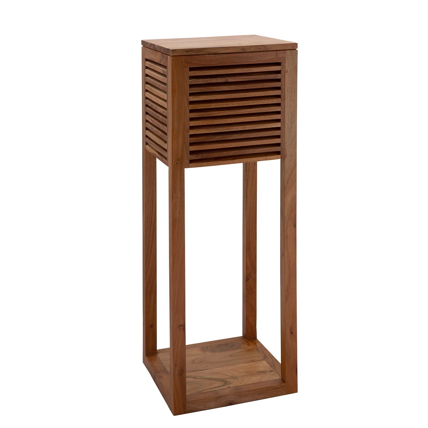 Fink Säulen-Esstisch CARMEL Säule - H.90cm x B.30cm - braun - Akazienholz - Wohnaccessoire (Blumensäule - Dekoständer, Blumensäule - Dekoständer), Blumenständer Blumensäule Dekosäule - Perfekte Dekoration für Zuhause