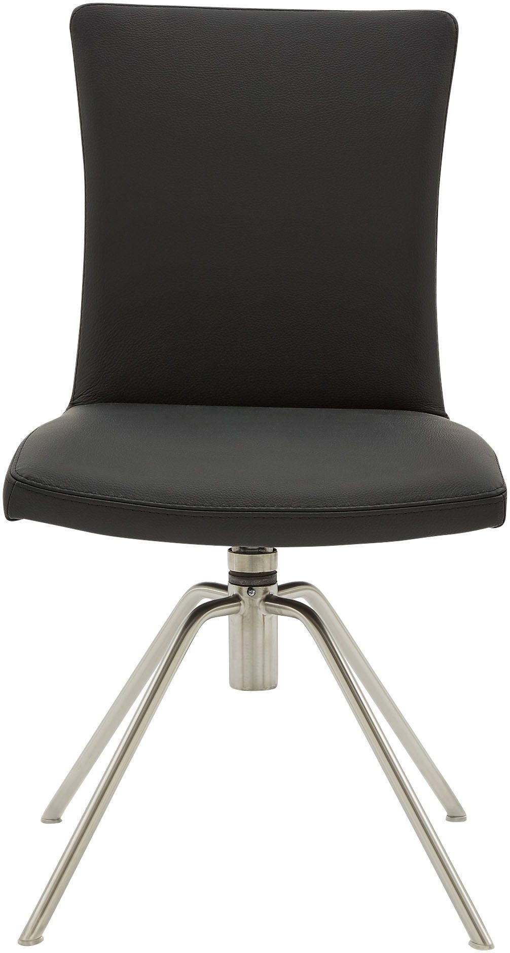 Musterring Polsterstuhl Helmond 6700 (Packung, 1 St), Drehgestell in Edelstahl inkl. Rückholfunktion, ohne Armlehne