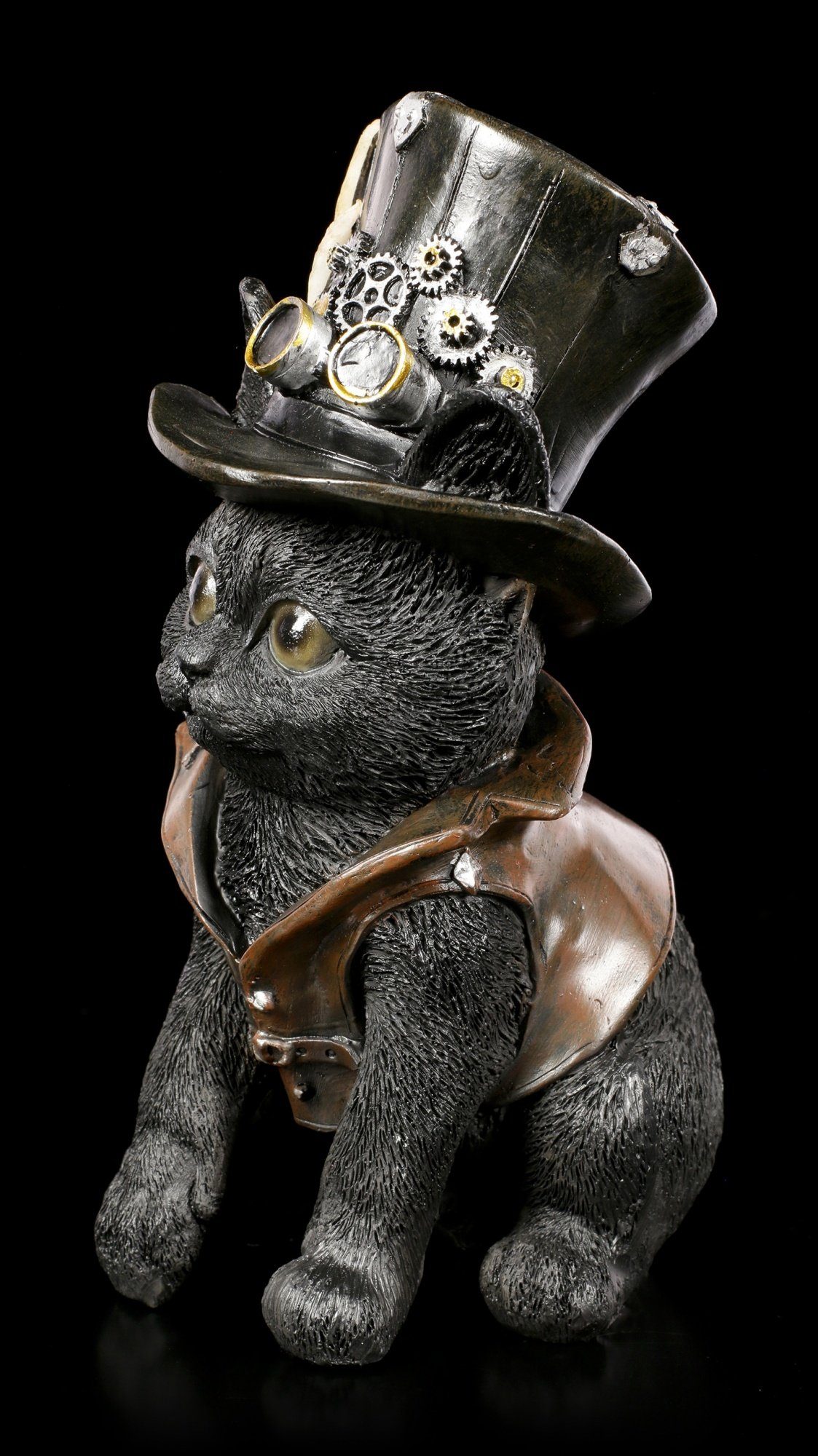 - Katzen Figur GmbH Dekoration Cogsmiths Tierfigur Cat Figuren Shop Steampunk -