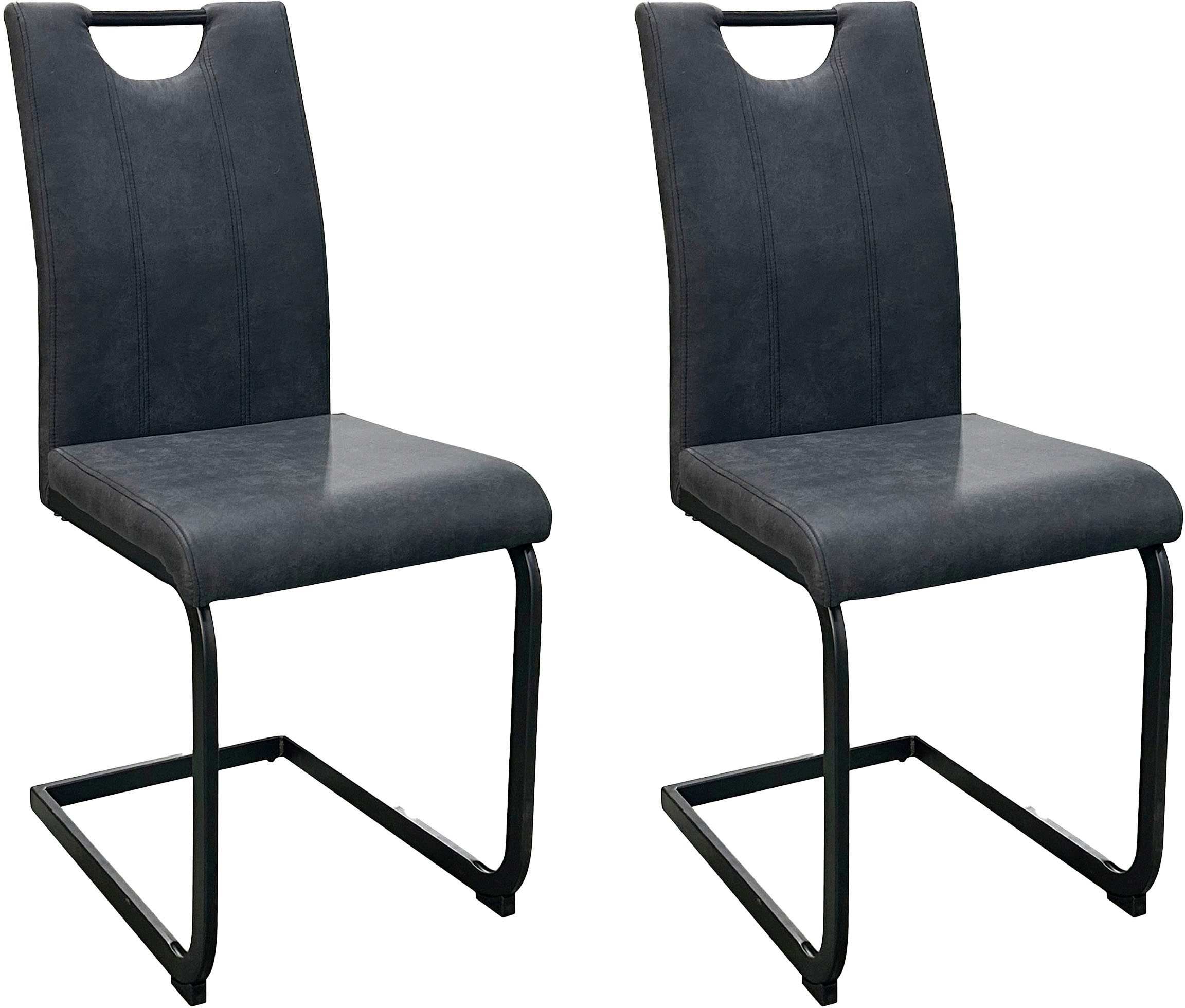 byLIVING Freischwinger Banff (Set, 2 St), mit Griff, Gestell Metall schwarz günstig online kaufen