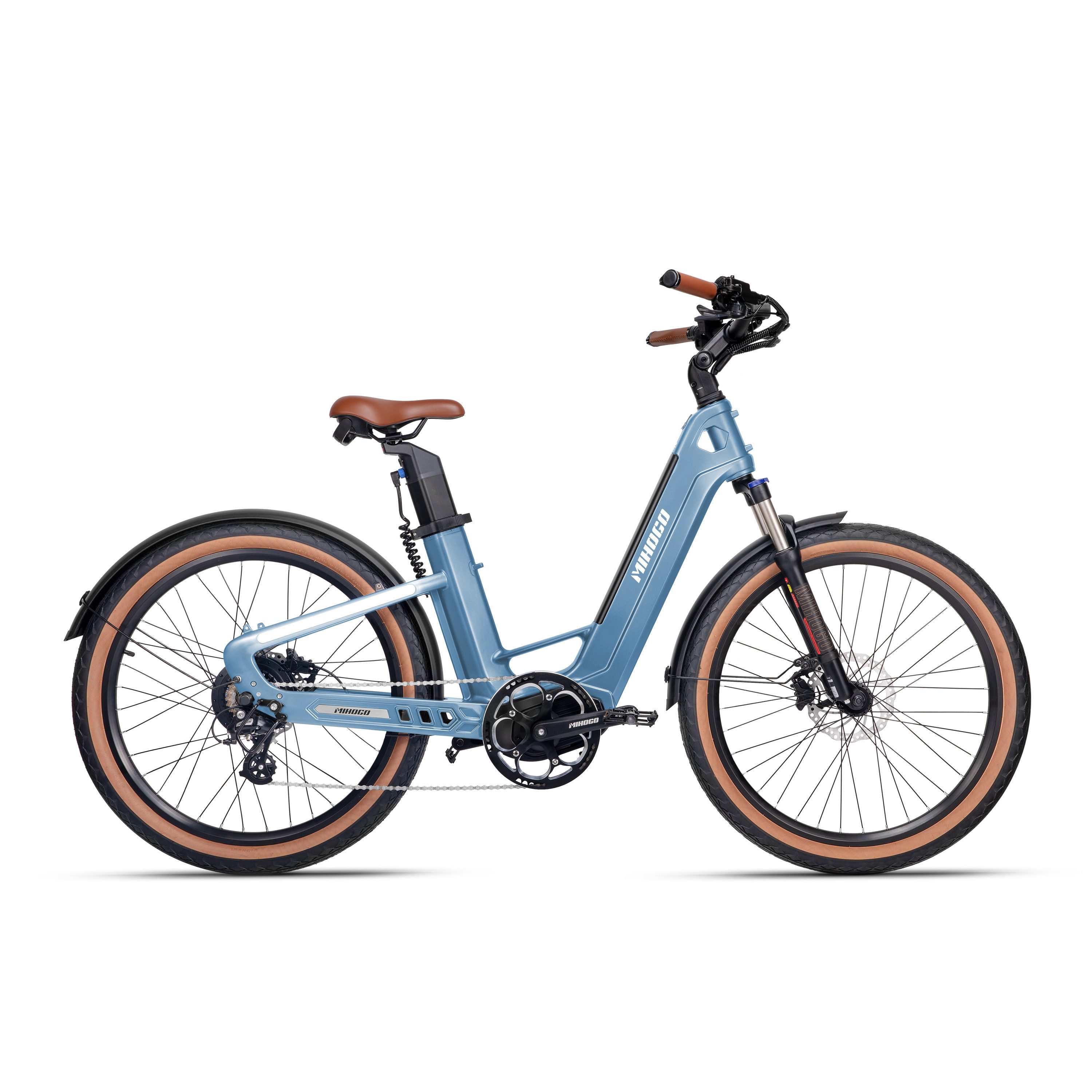 Vankel E-Bike Cityrad Air Max Carbon E-Bikes Damen u. Herren Dual-Akku max.150km, 26 Zoll, 5 Gang, Kettenschaltung, Heckmotor, 921,6 Wh, (Beleuchtungsset mit Batterieladegerät, Batterieschlüssel, Werkzeug), Premium Elektrofahrrad mit T800 Carbonrahmen & Hydraulikbremsen