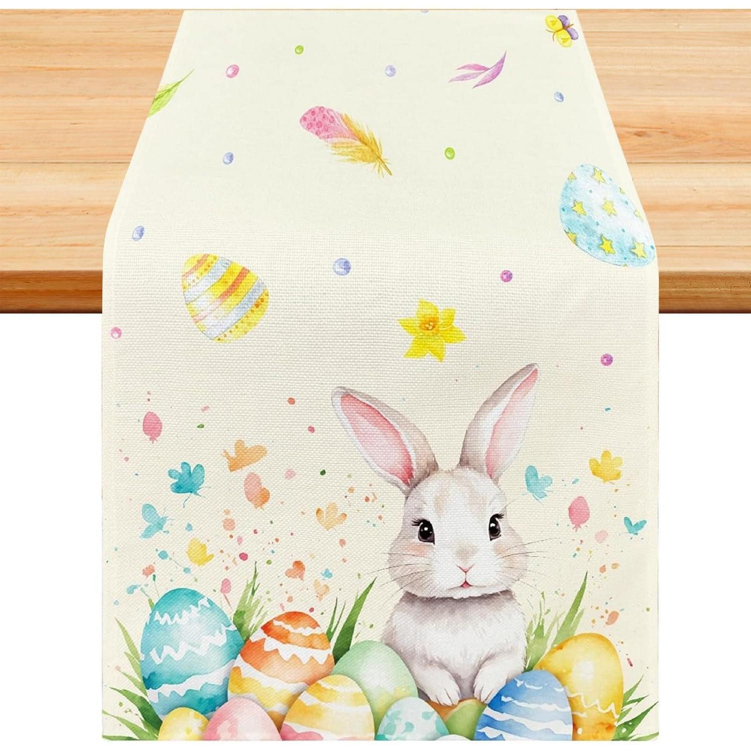 LuxusKollektion Tischläufer Tischläufer Ostern Hasen Ostereier 30x180cm (1-tlg)