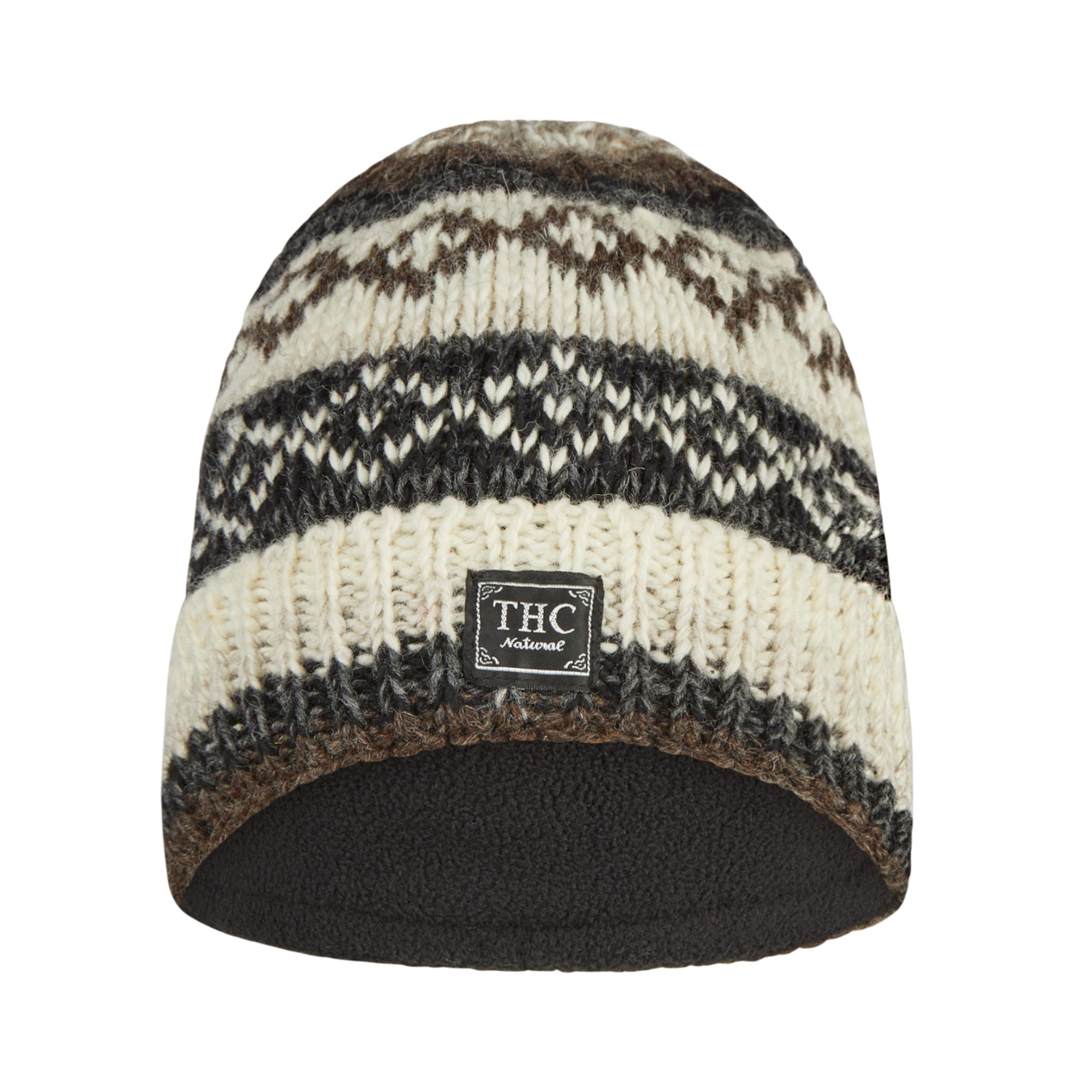 THC Natural Line Strickmütze THC Schafwoll Rollcap 888 (1 Stück, 1-St., 1 Stück) Innenfutter: Fleece