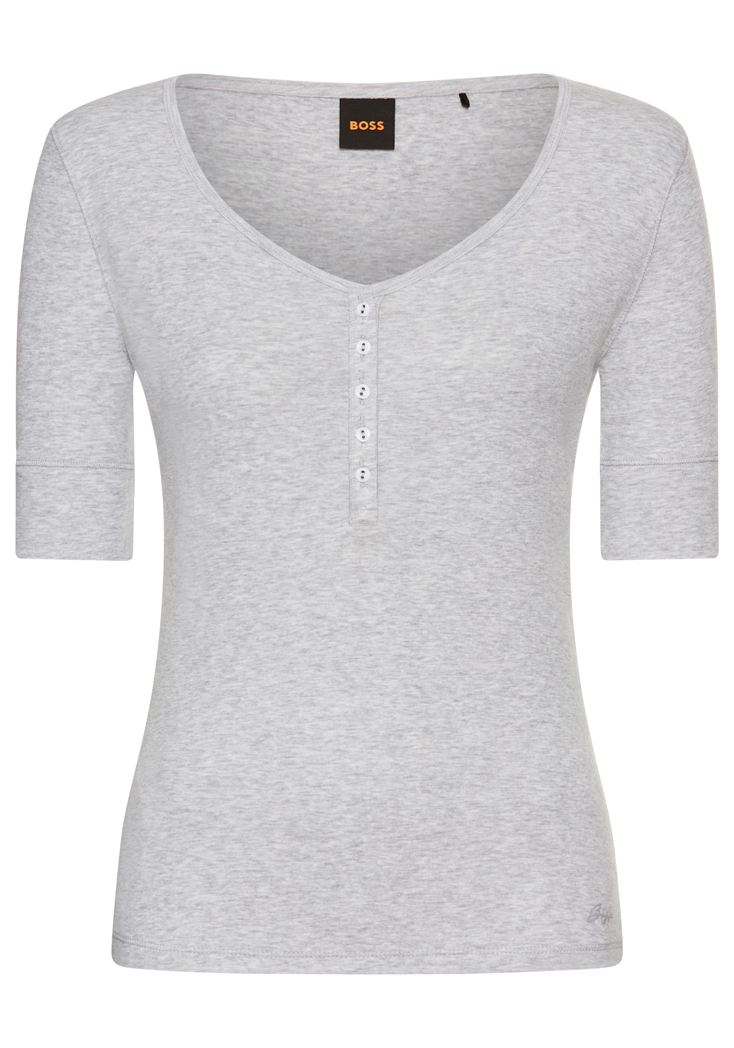 BOSS ORANGE Henleyshirt Espen Premium Damenmode mit Knopfleiste am V-Aussch günstig online kaufen