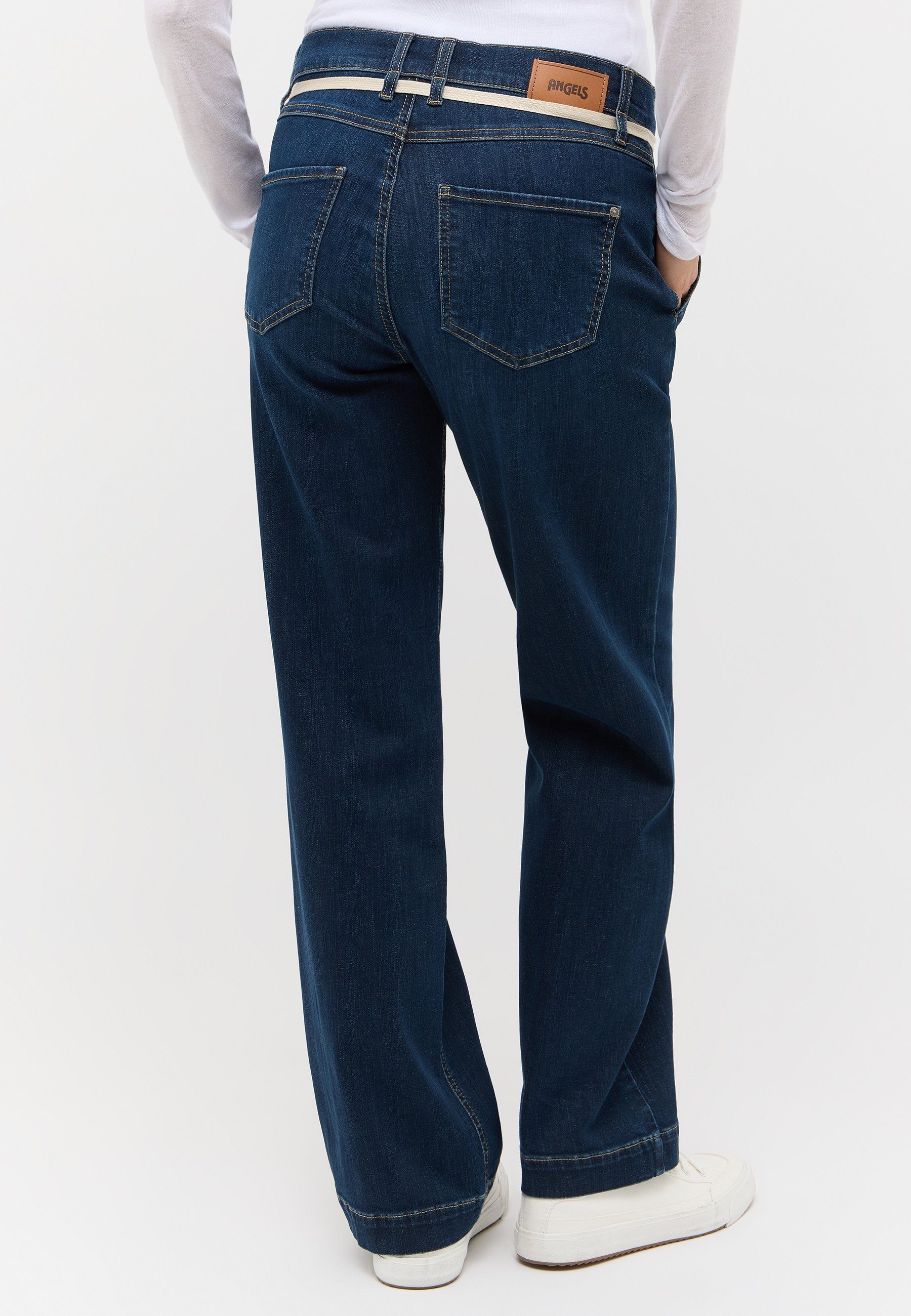 ANGELS 5-Pocket-Jeans L. RETRO Wide Leg, mit Stretch und Bindeband