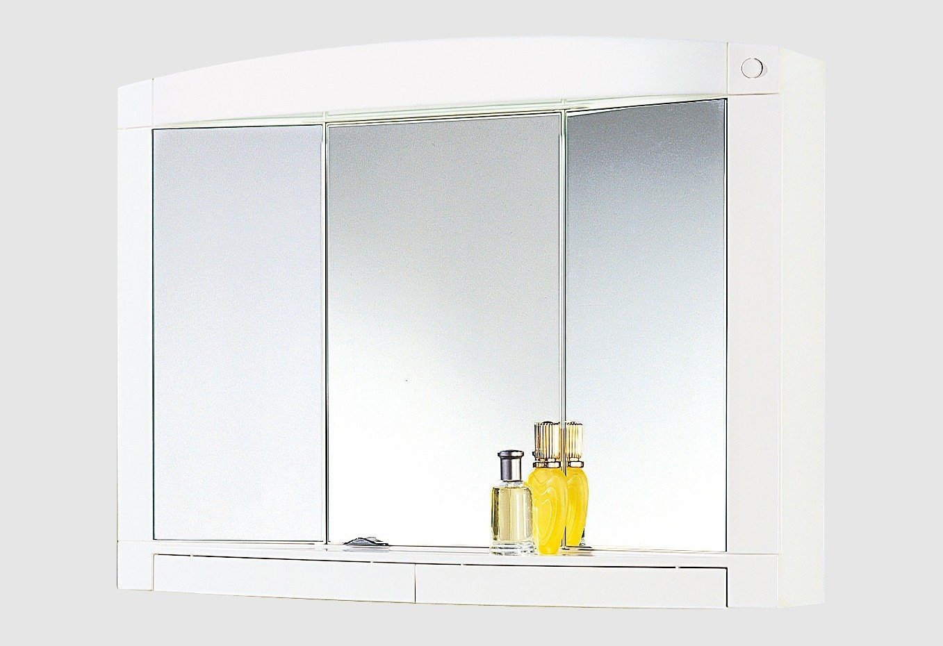 jokey Spiegelschrank Swing weiß, 76 cm Breite, Drei  Kristallglasspiegeltüren mit 3D Spiegeleffekt | Spiegelschränke