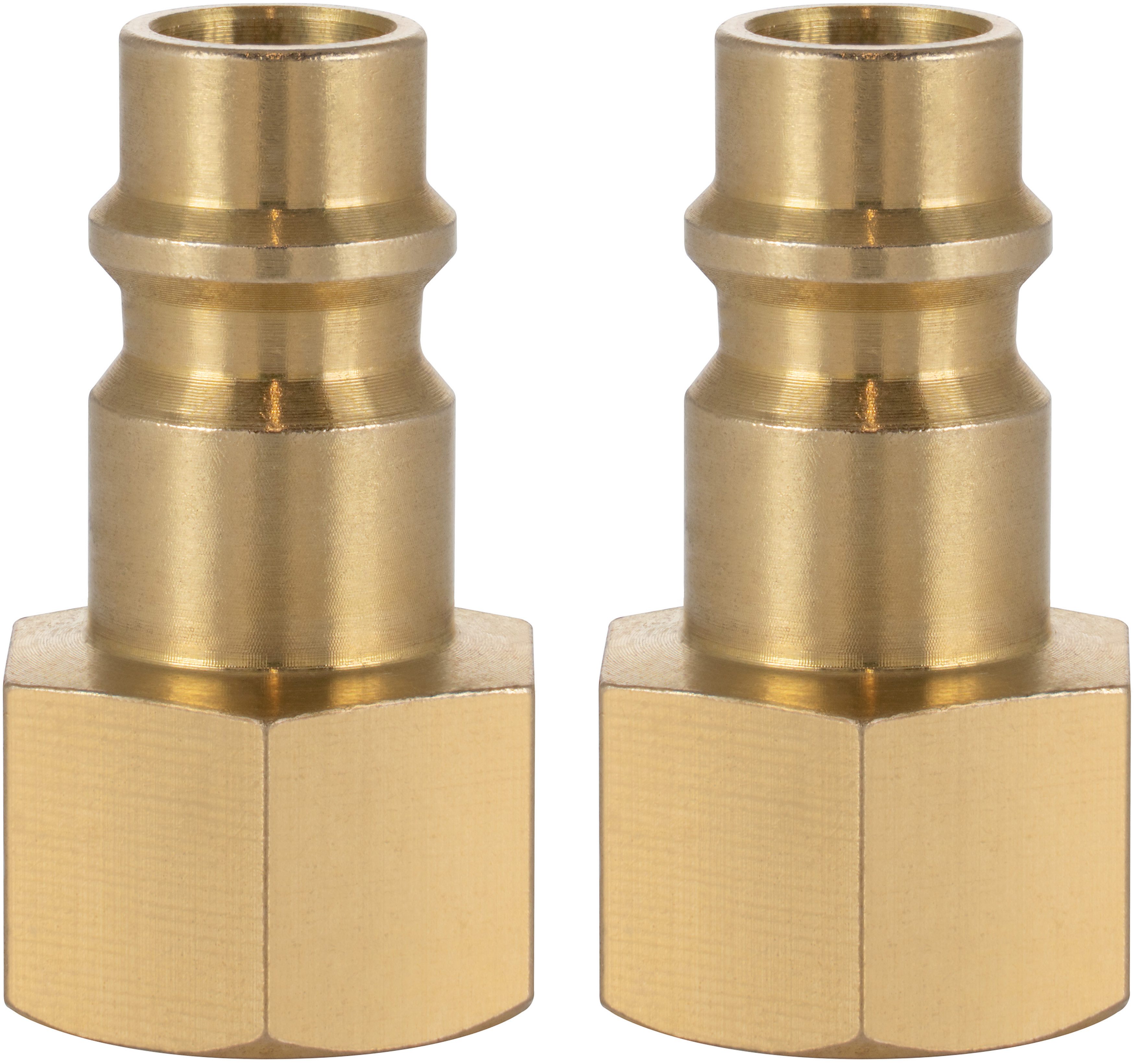Poppstar Schnellkupplung Druckluft-Stecknippel NW 7,2 mit 1/4 Zoll Innengewinde, (2-tlg), 2x Druckluft-Stecker für Druckluft-Anschluss