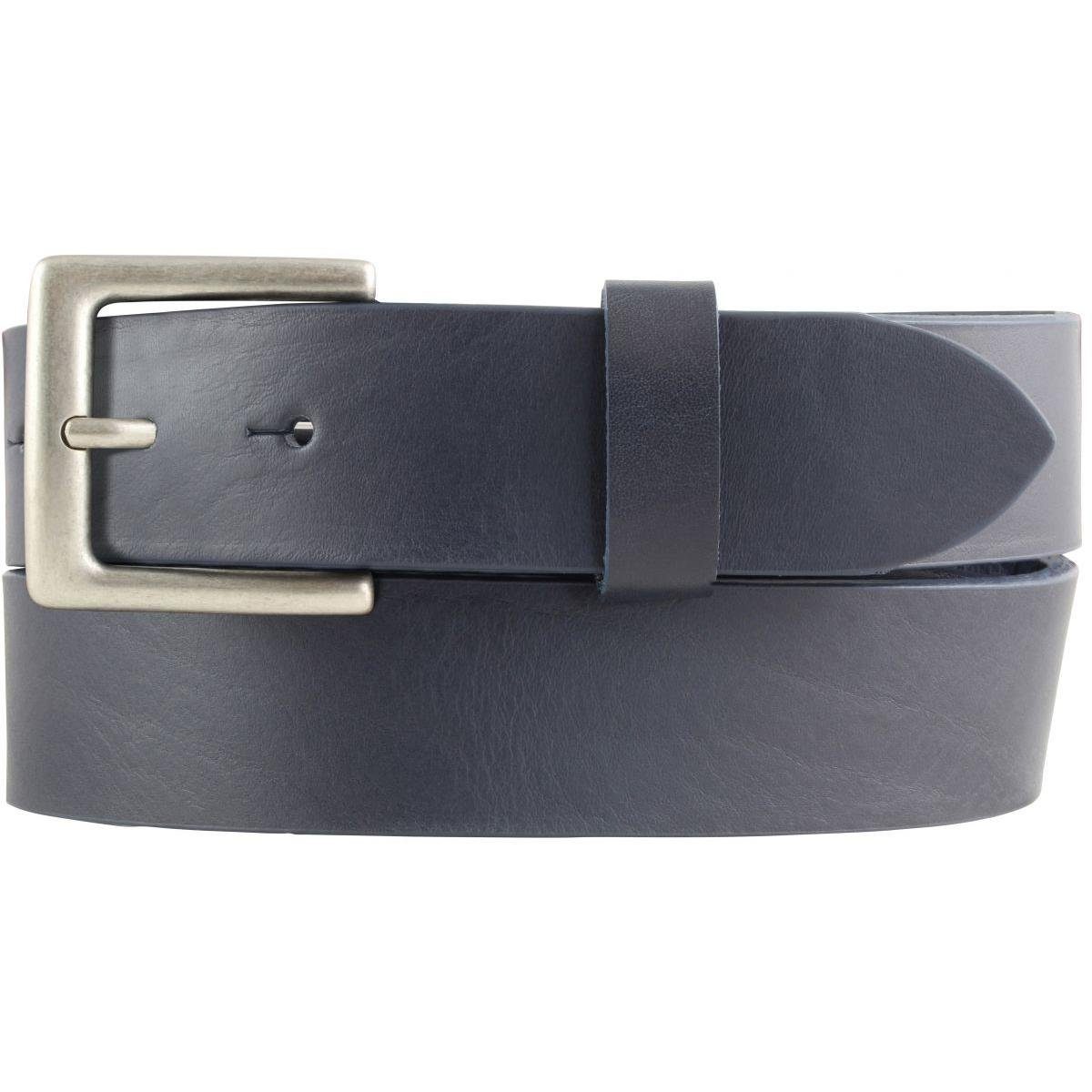 BELTINGER Ledergürtel Gürtel aus Vollrindleder mit altsilberner Gürtelschließe 3,5 cm - Jean (1-St)