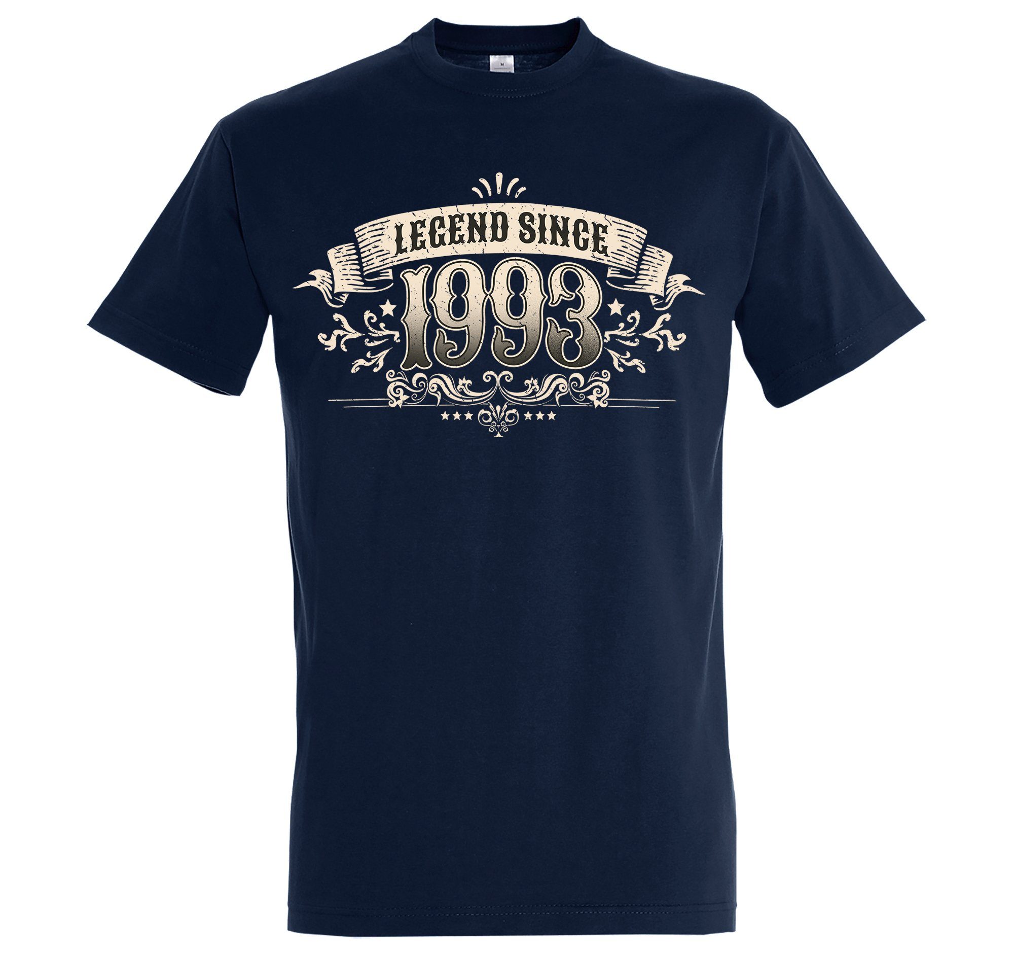 trendigem Frontprint Shirt Since mit Navyblau T-Shirt Designz 1993" Youth Herren "Legend