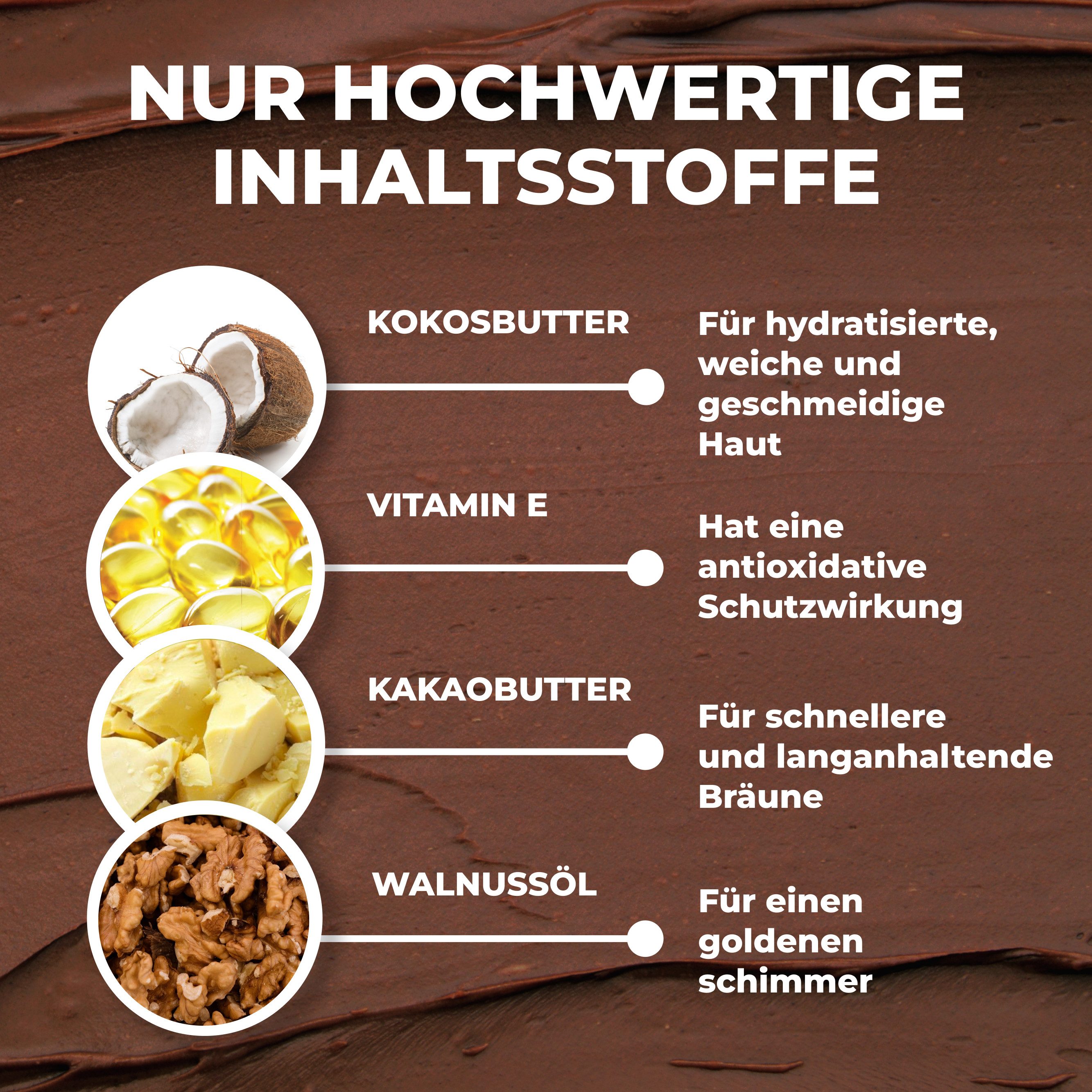 BYROKKO Selbstbräunungscreme BYROKKO Shine Brown Chocolate - Für intensive Schokoladenbräune, 1-tlg.