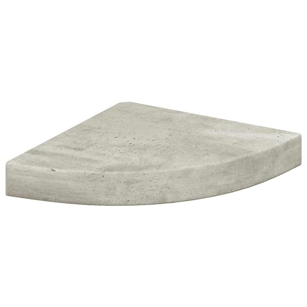 furnicato Wandregal Eck-Betongrau 25 x 25 x 3,8 cm aus Waben-MDF und Metall, 1-tlg.