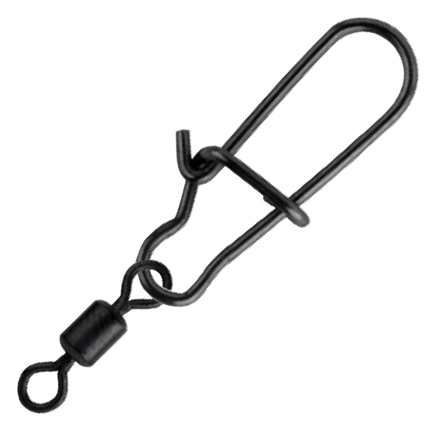 Schnurverbinder Spro Matt Black Easy Snap + Rolling Swivel - Snaps