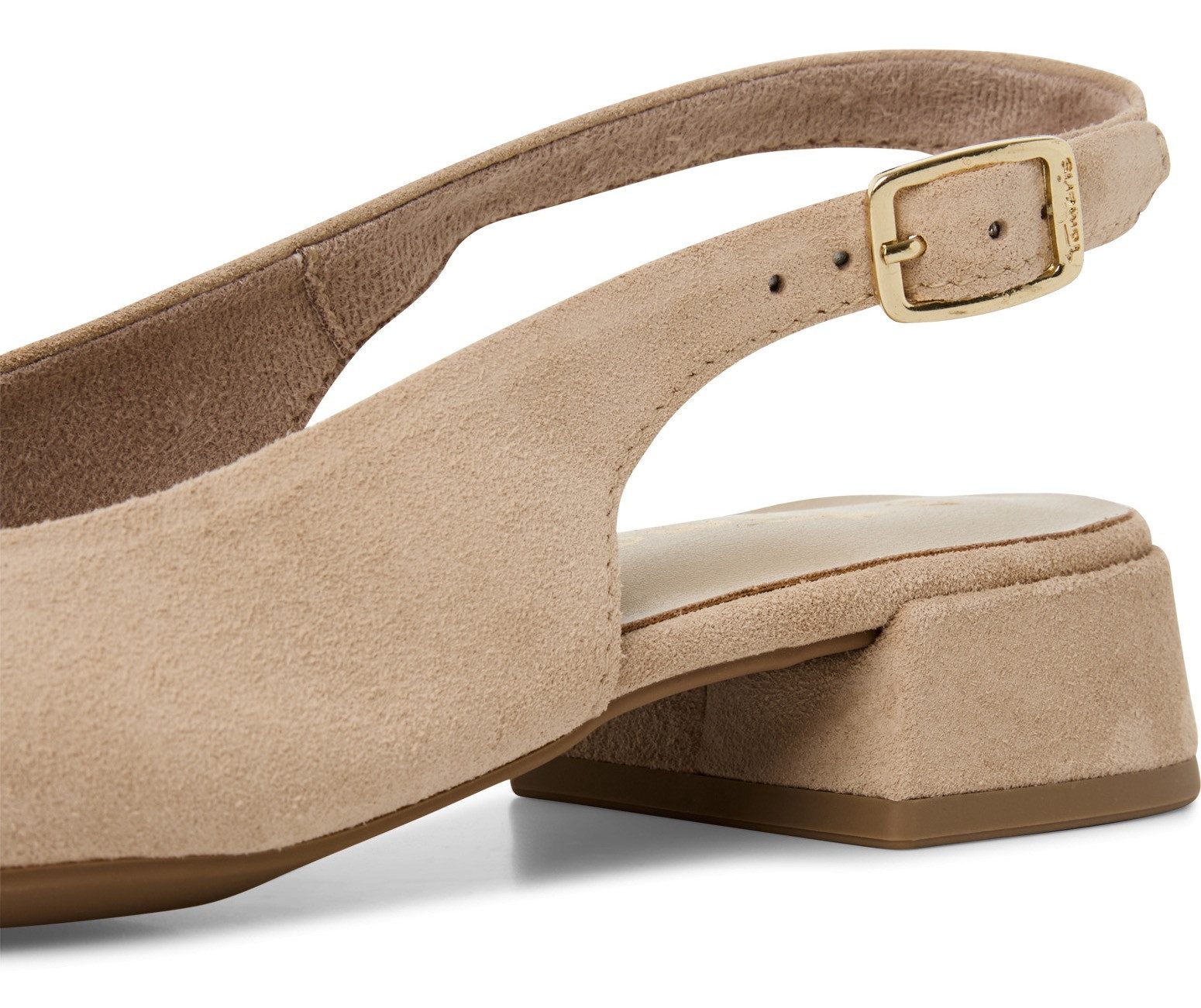 Tamaris Slingpumps, Blockabsatz, Abendschuh, Businessschuh mit goldfarbenem günstig online kaufen