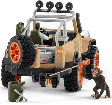 Schleich® Spielzeug-Auto WILD LIFE, Geländewagen mit Seilwinde (42410), (Set)