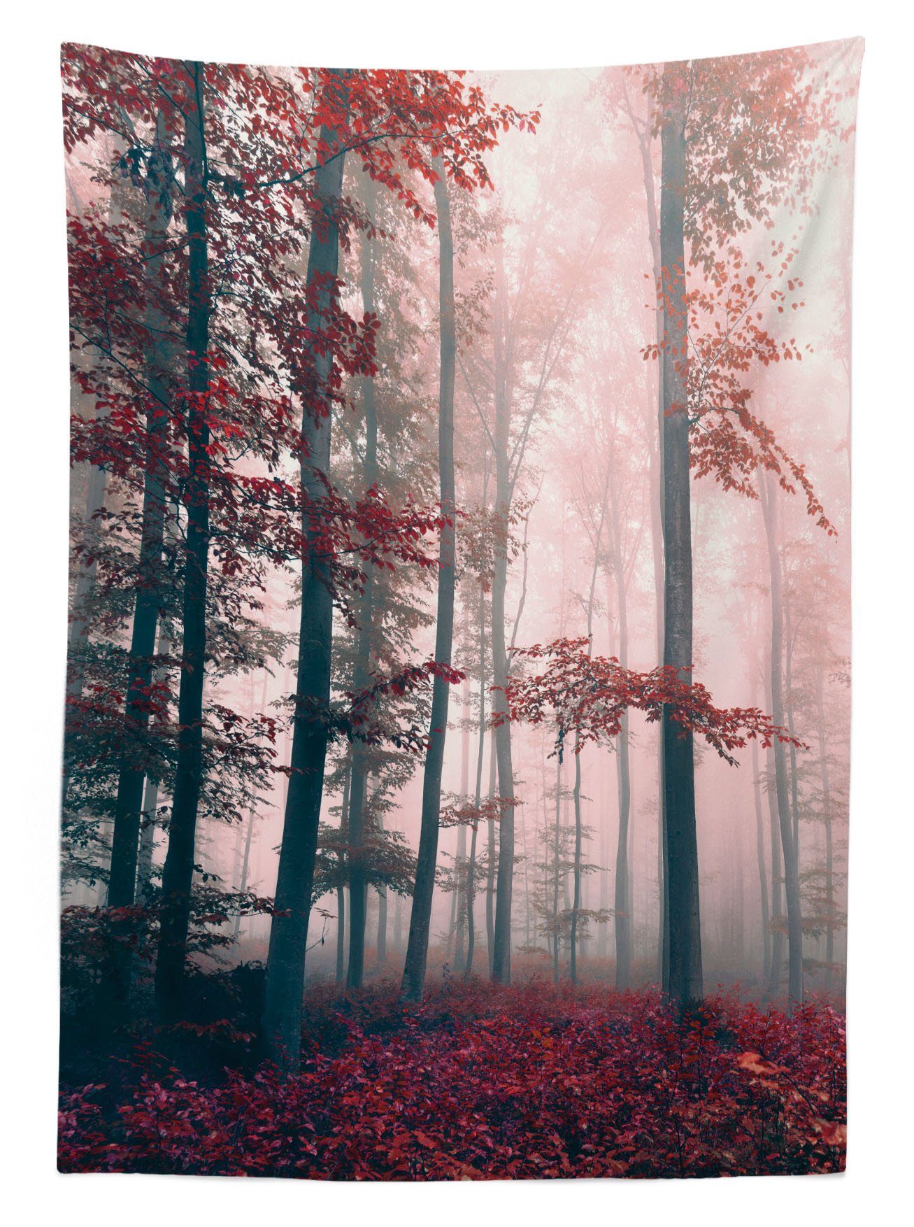 Farbfest Für den Außen Klare Bereich Wald Tischdecke Farben, geeignet Woods Herbst-Fall-Natur Waschbar Abakuhaus