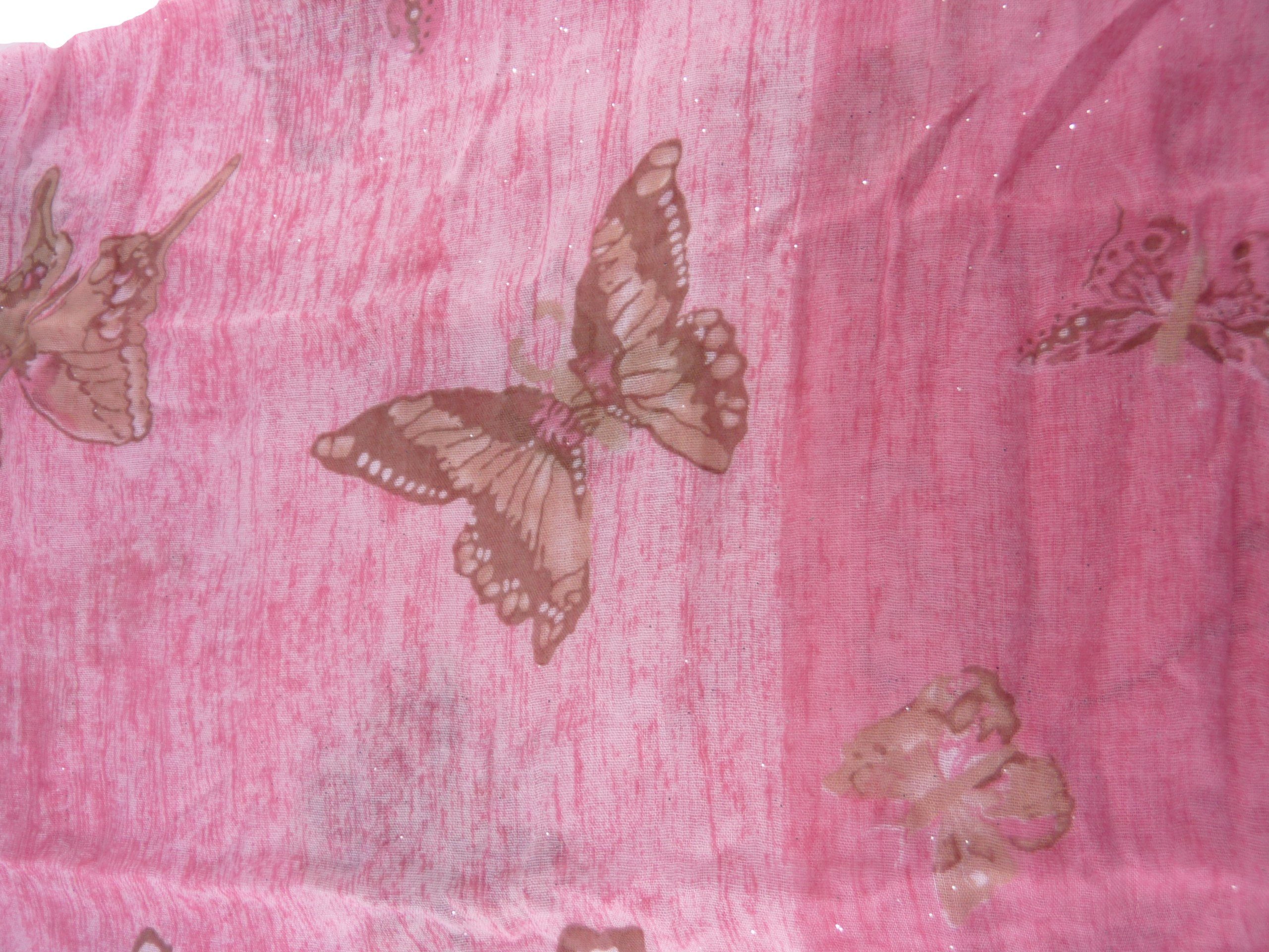 Taschen4life Schal Schmetterlinge, QF-19, Damen leichter Halstuch pink Schal
