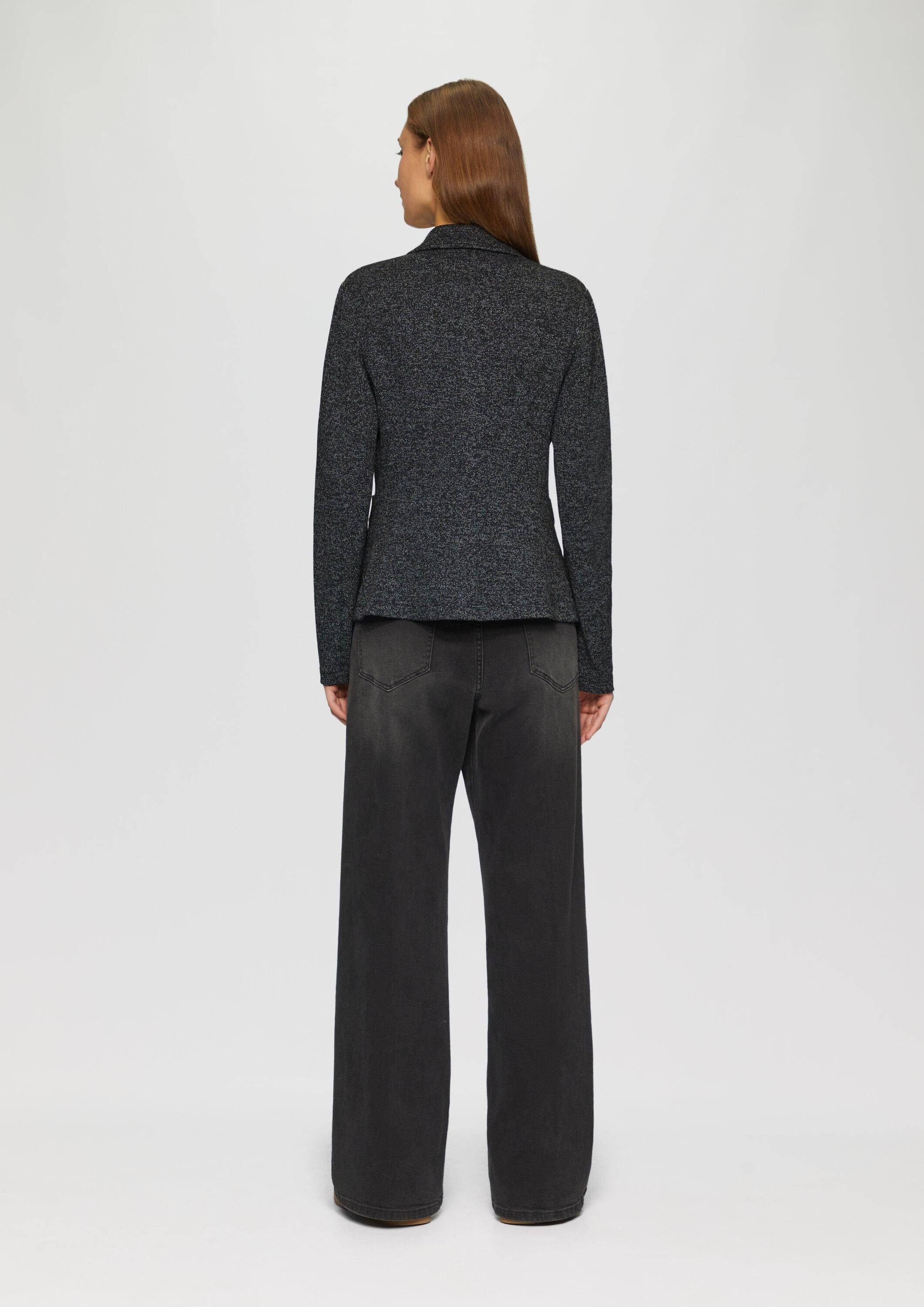 s.Oliver Jackenblazer Indoor-Blazer Blazer mit meliertem Muster im Slim Fit