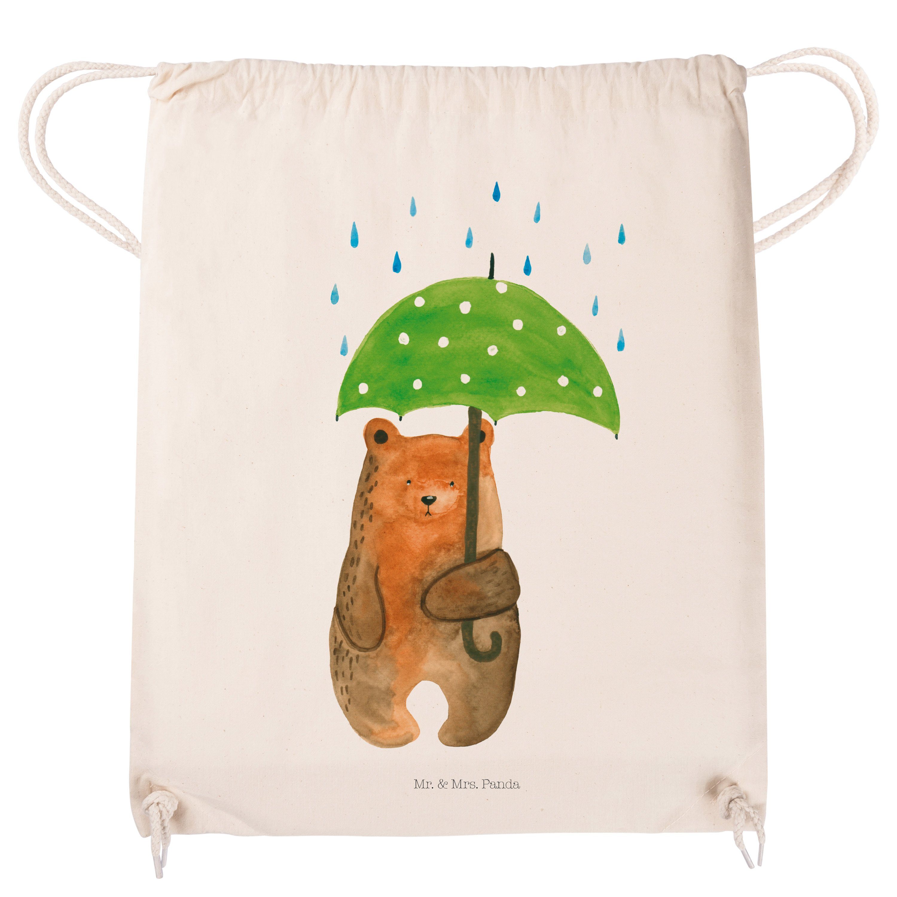 - & (1-tlg) Geschenk, Mr. Pärche Freunde, Sporttasche Transparent Beutel, Mrs. - Bär Panda mit Regenschirm