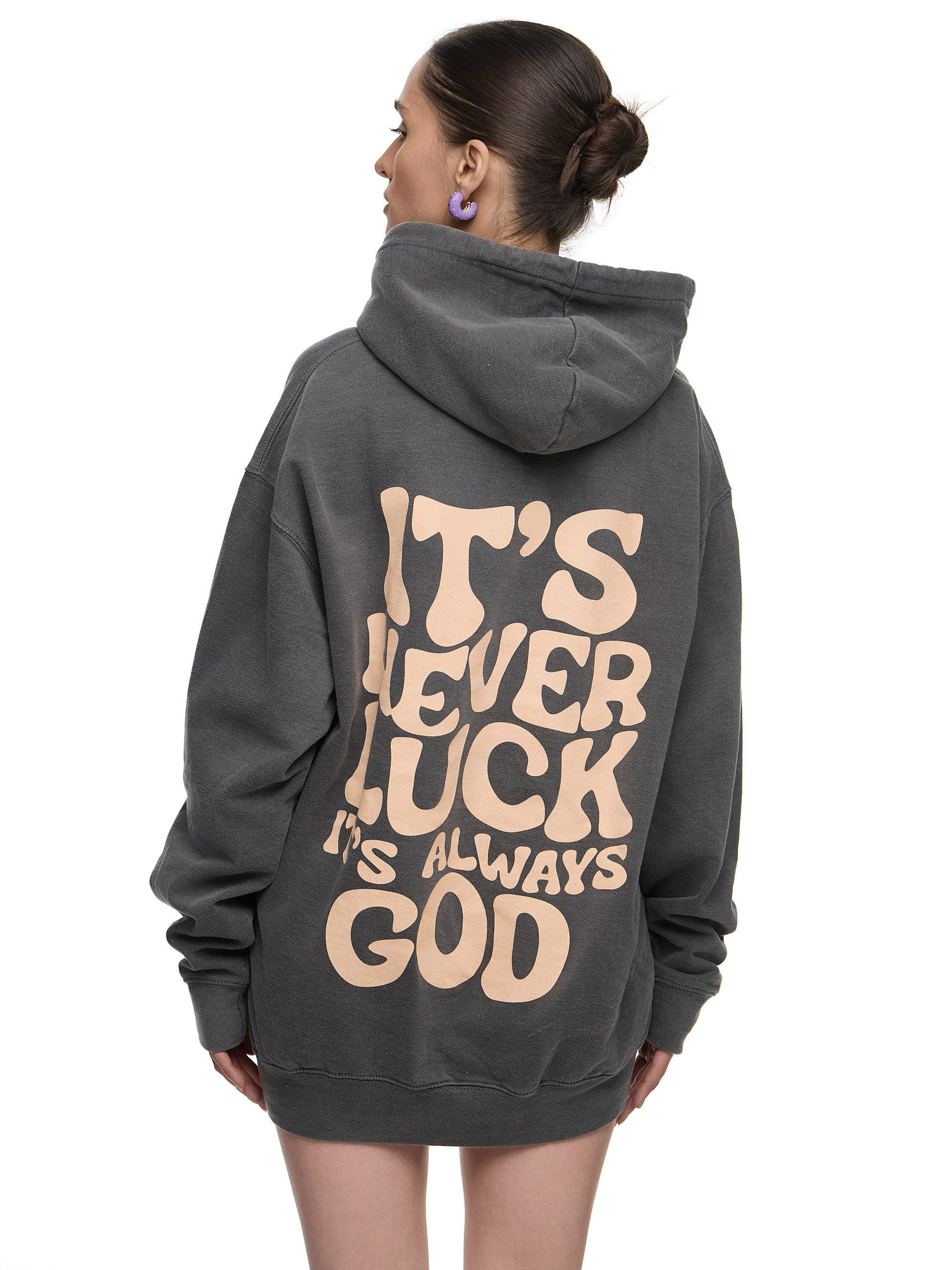 Worldclassca Hoodie Worldclassca Oversized "LUCK" Print günstig online kaufen