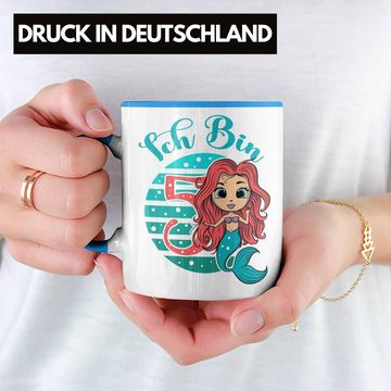 Trendation Tasse Lustige Meerjungfrau-Tasse 5. Geburtstag Geschenk für Mädchen