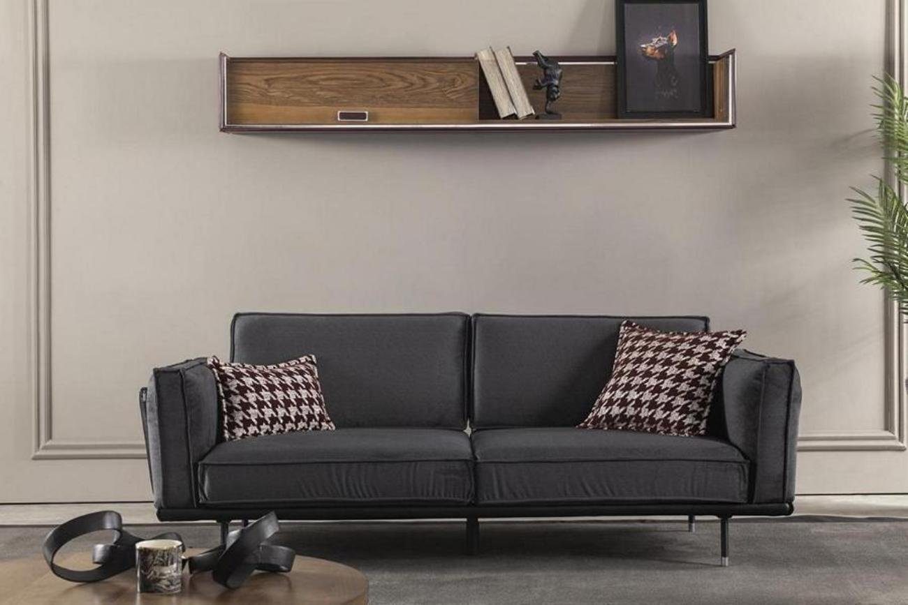 Sofa + Sofagarnitur Sitzpolster 1-Sitzer), JVmoebel Made Couch in + Möbel (3-St., 3-Sitzer 4-Sitzer 1x Europa Graue 1x 1x Wohnzimmer-Set 3tlg., Italienische