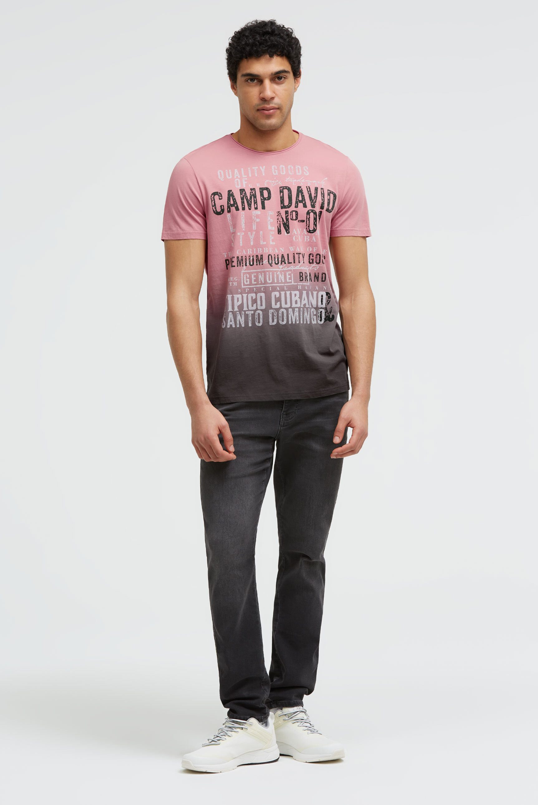 CAMP DAVID Rundhalsshirt aus Baumwolle