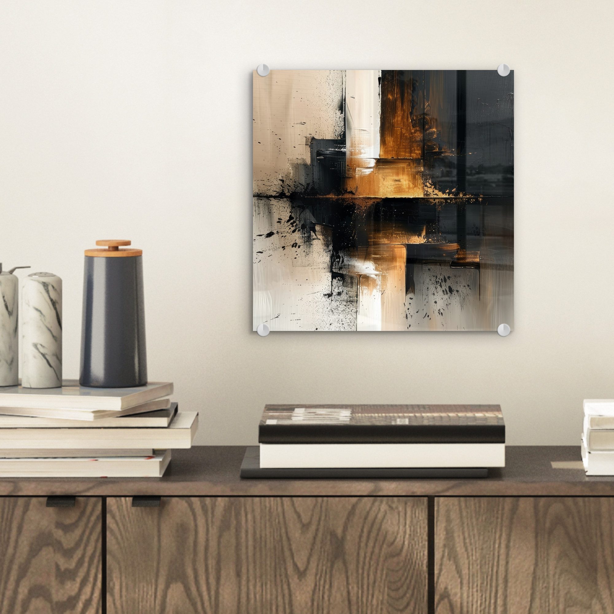 MuchoWow Acrylglasbild Modern - Schwarz - günstig online kaufen