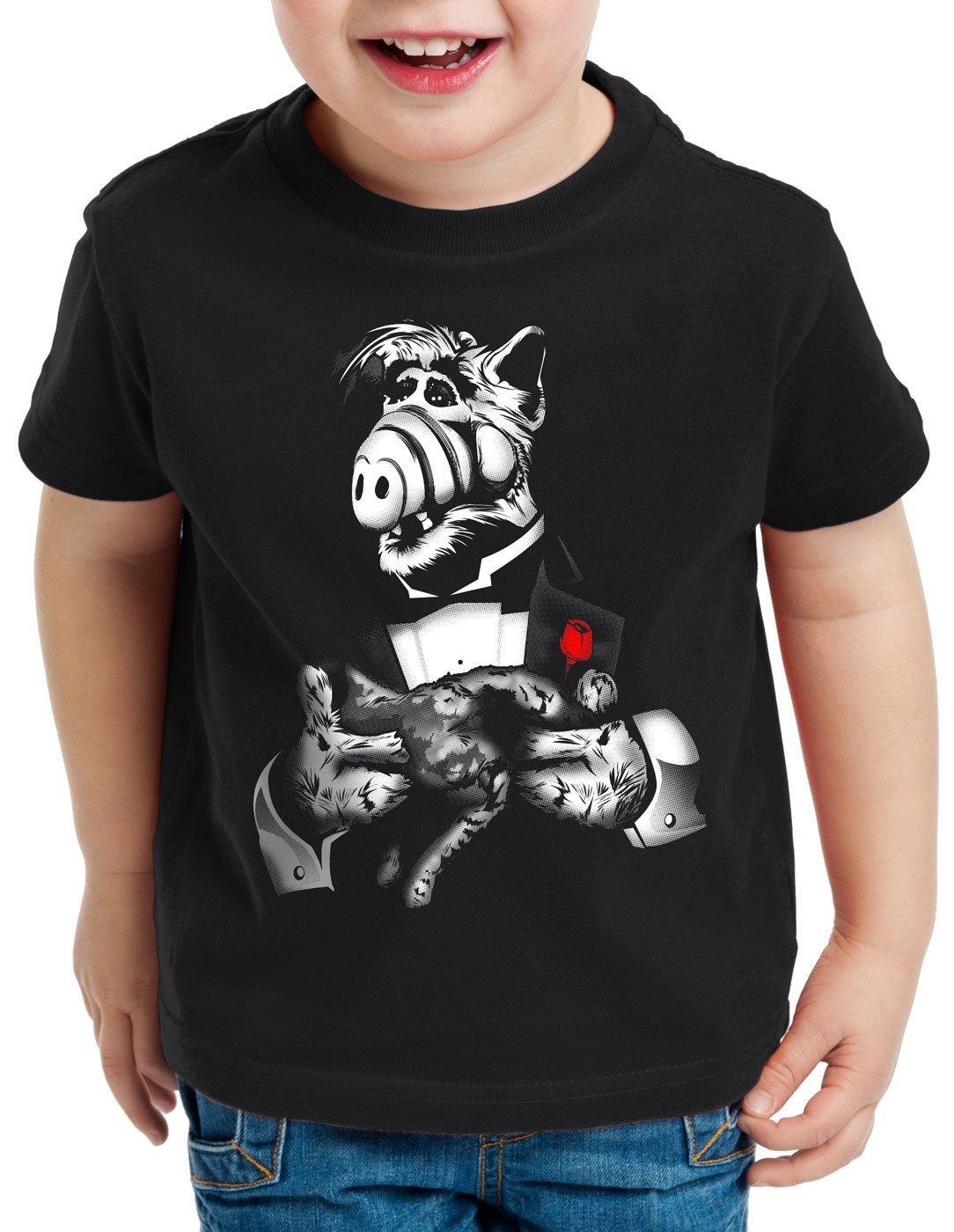 sitcom alf Kinder T-Shirt Print-Shirt T-Shirt style3 melmac für Katzenliebhaber