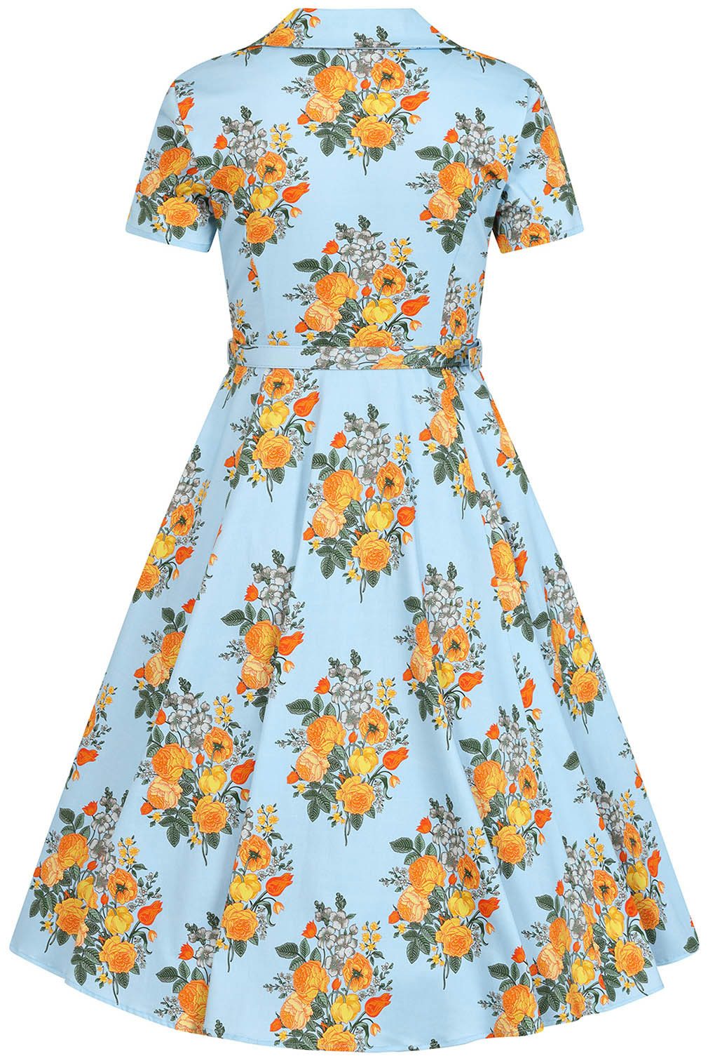 Hearts & Roses London A-Linien-Kleid Hallie Floral Retro Vintage Fit-N-Flare 50er