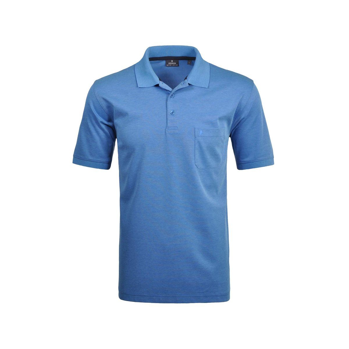 RAGMAN Rundhalsshirt blau regular (1-tlg)