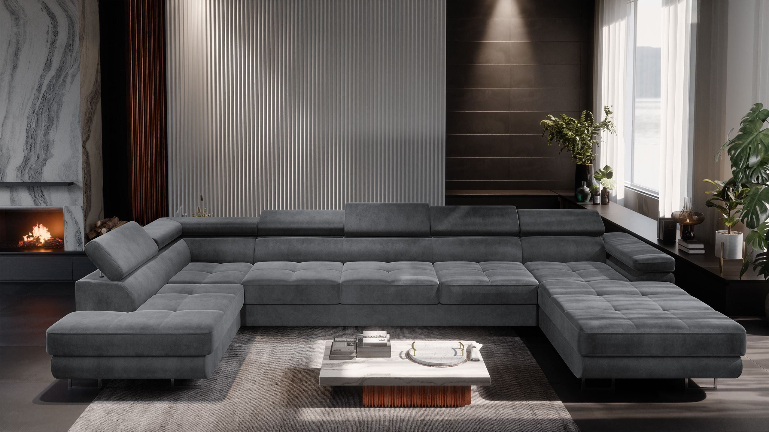 NEXT COLLECTION Ecksofa WILD MAXI U, elegante Metallbeine, verstellbare Kop günstig online kaufen